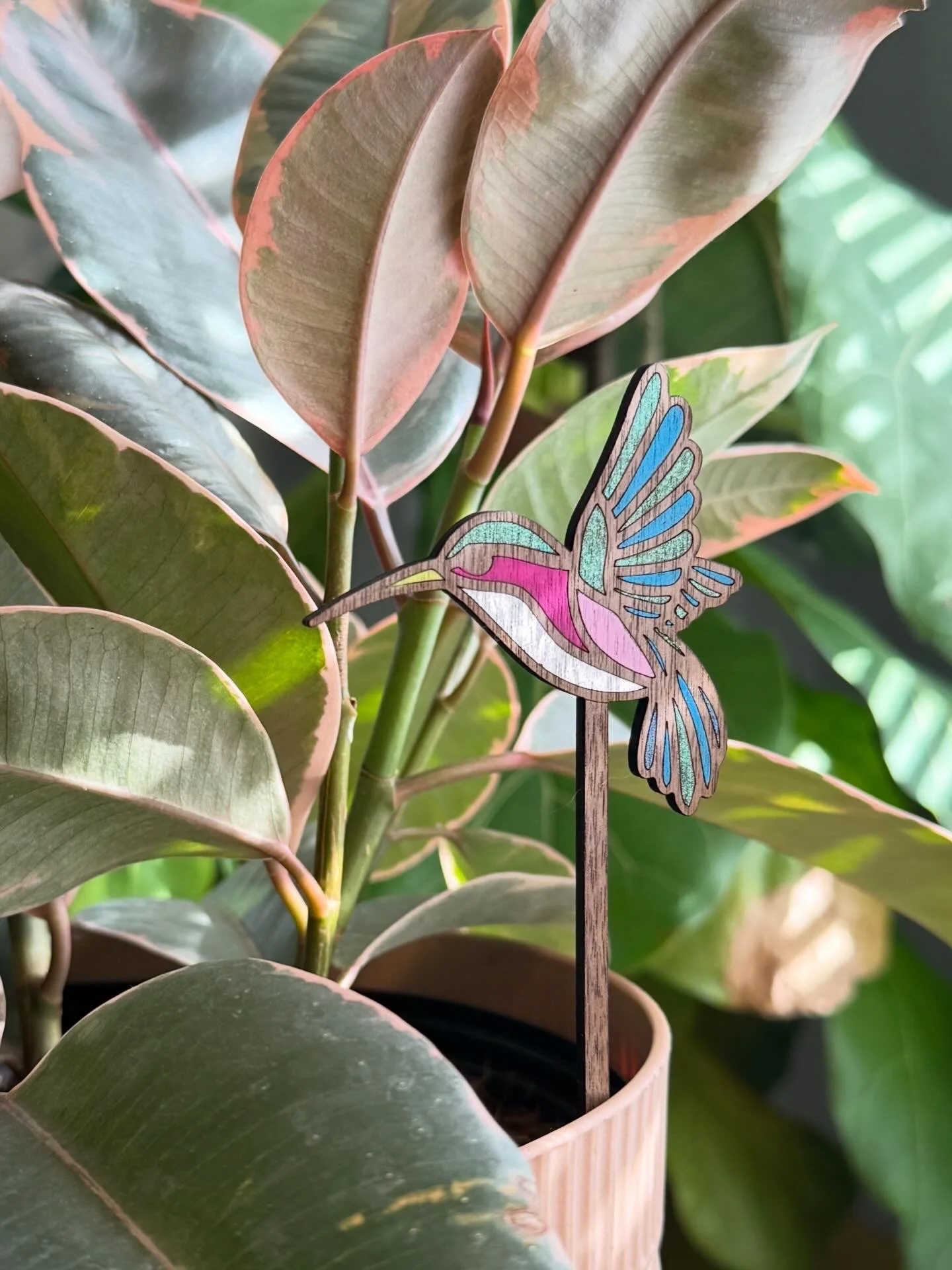 Hummingbird Plant Stake