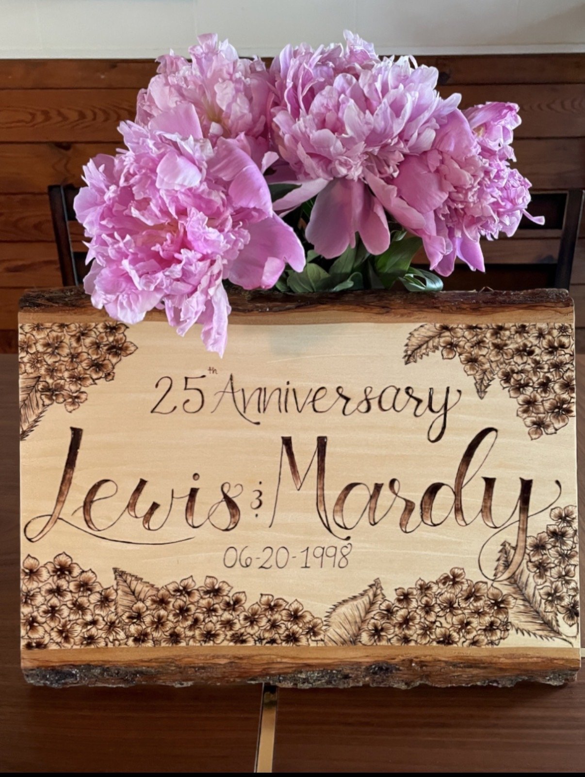 Hydrangea Family Name Plank