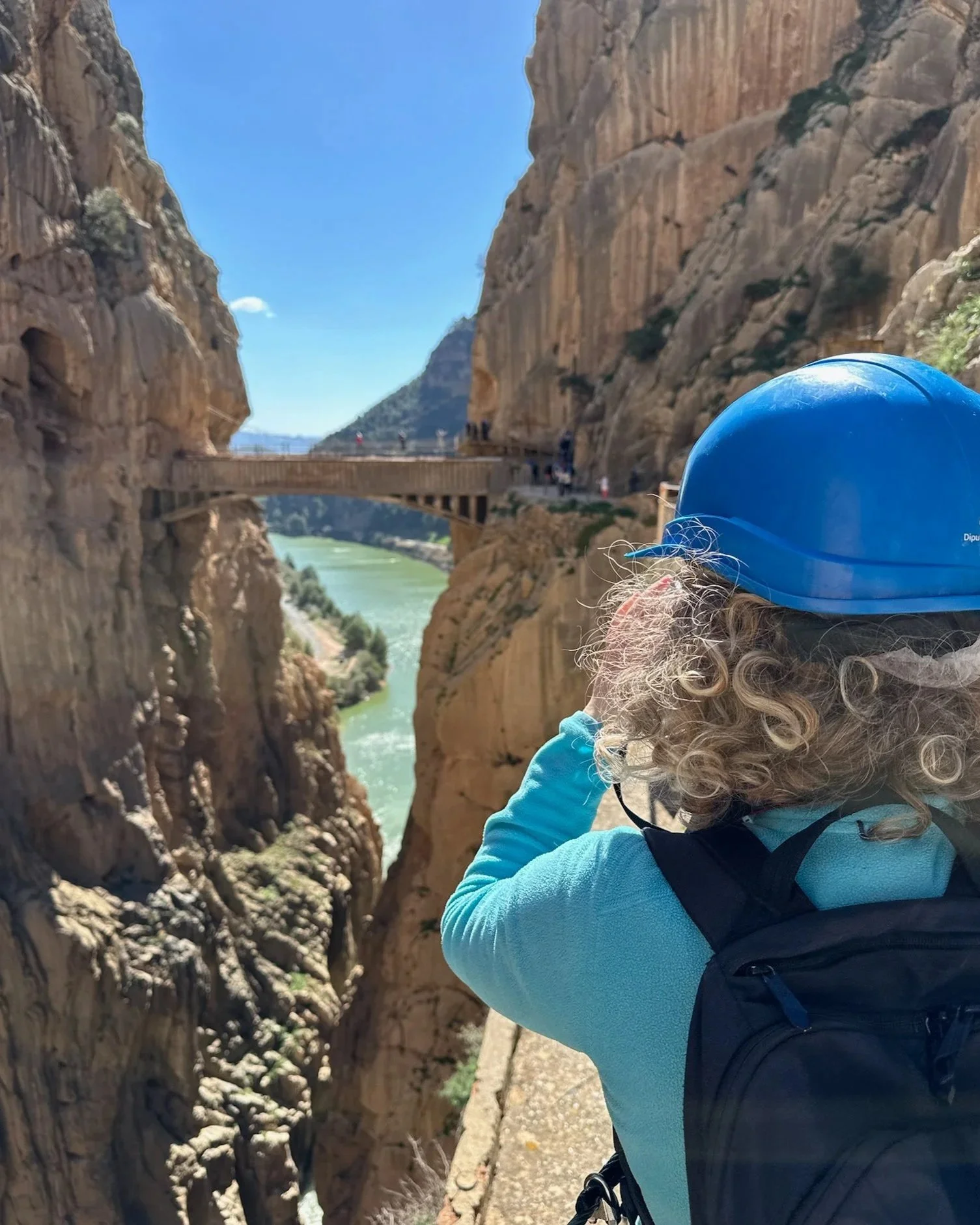 Hiking Caminito del Rey Spain hanging bridge