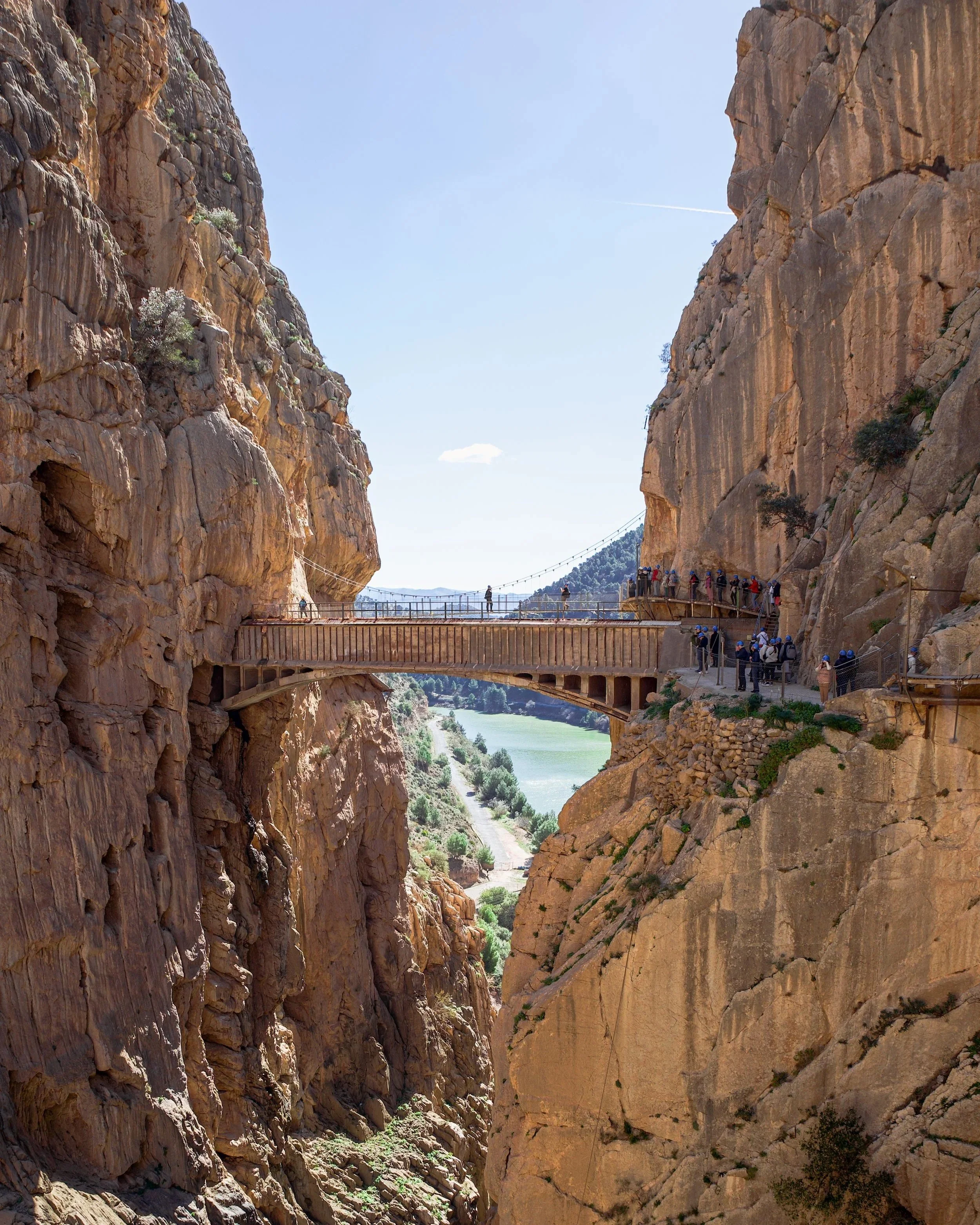 Hiking Caminito del Rey Spain hanging bridge
