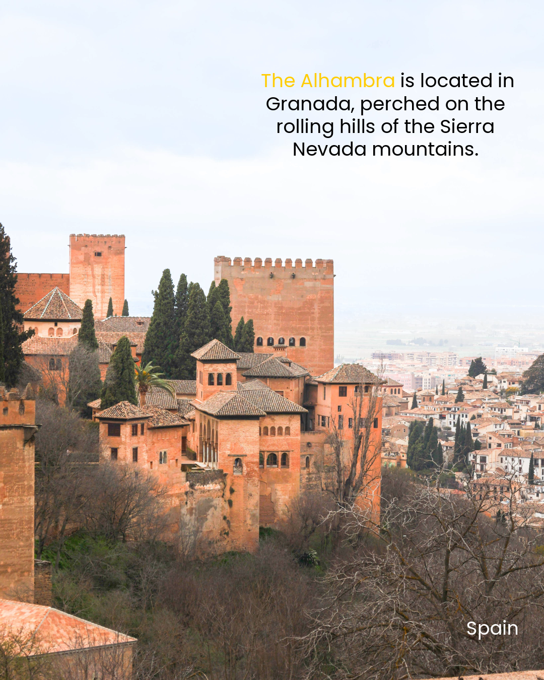 Alhambra Palace panoramic view
