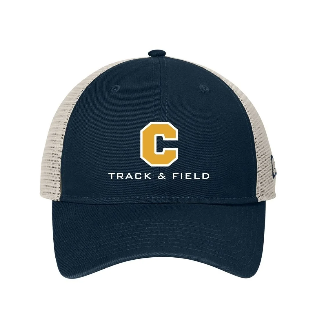 NE215  New Era® 9TWENTY® Unstructured Mesh Snapback Cap Deep Navy/Stone