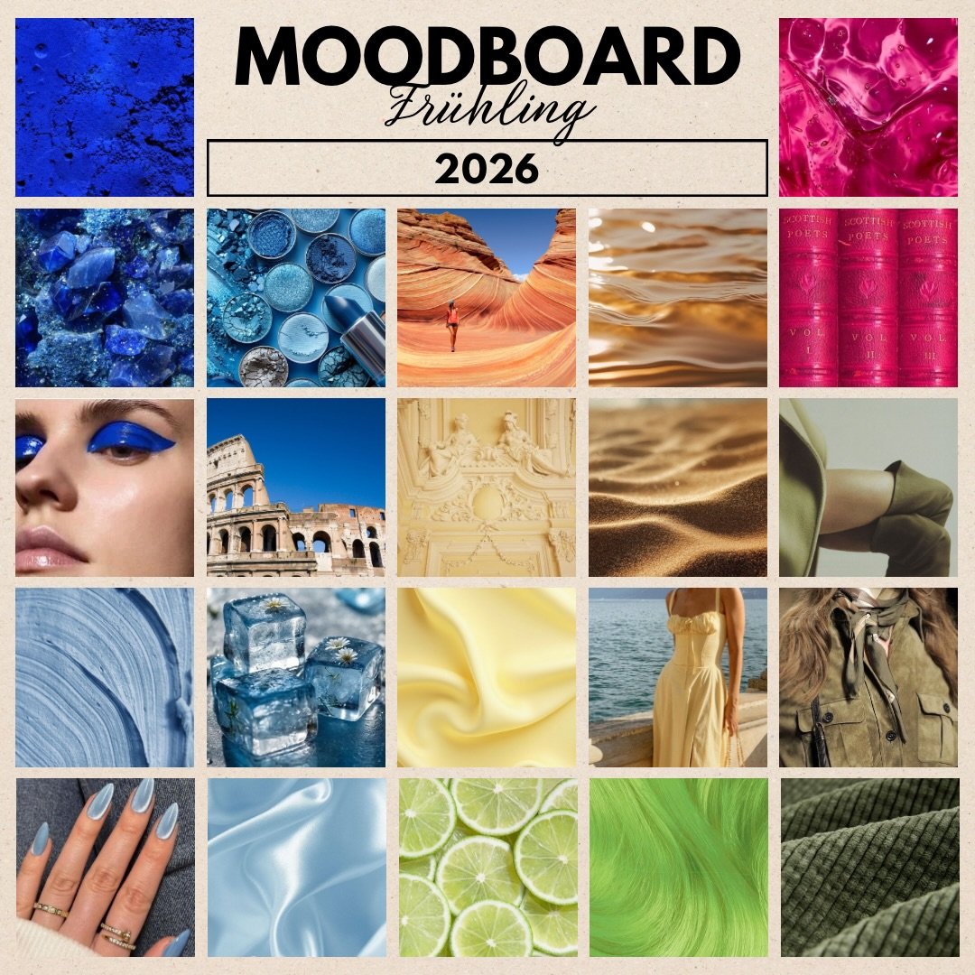 Moodboard Fr&uuml;hling 2026

#spazehairstudio #moodboardspring #farbtrend2026
#coiffeurz&uuml;rich 

Moodboard Springvibes vibes fr&uuml;hlingsvibes springaesthetics limegreen cobalt blue ice blue sand butter yellow butteryellow
