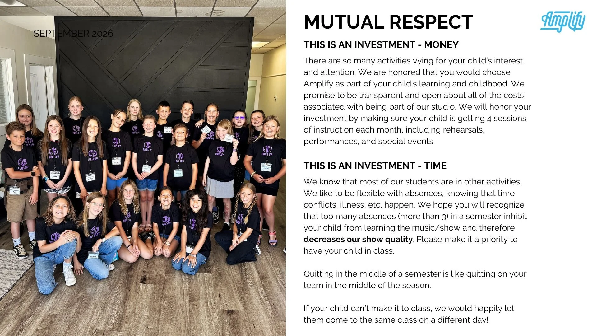 AMPLIFY STUDIOS POLICIES SLIDESHOW