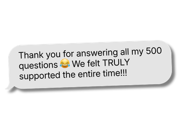 Client text message thanking The Legacy Team for answering many questions and providing support during the home loan process