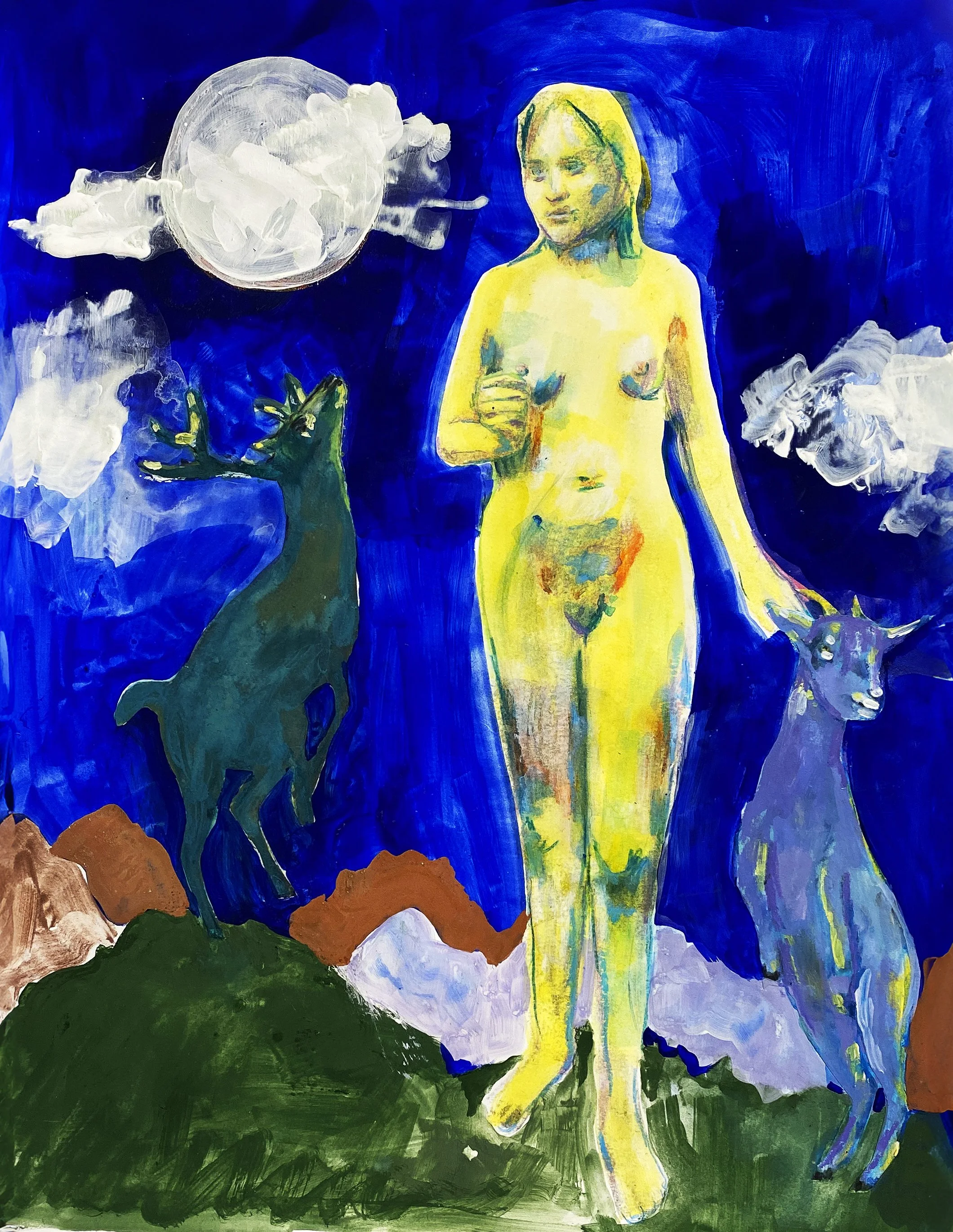 In the Key of Venus I, Mixed media on Paper, 2025