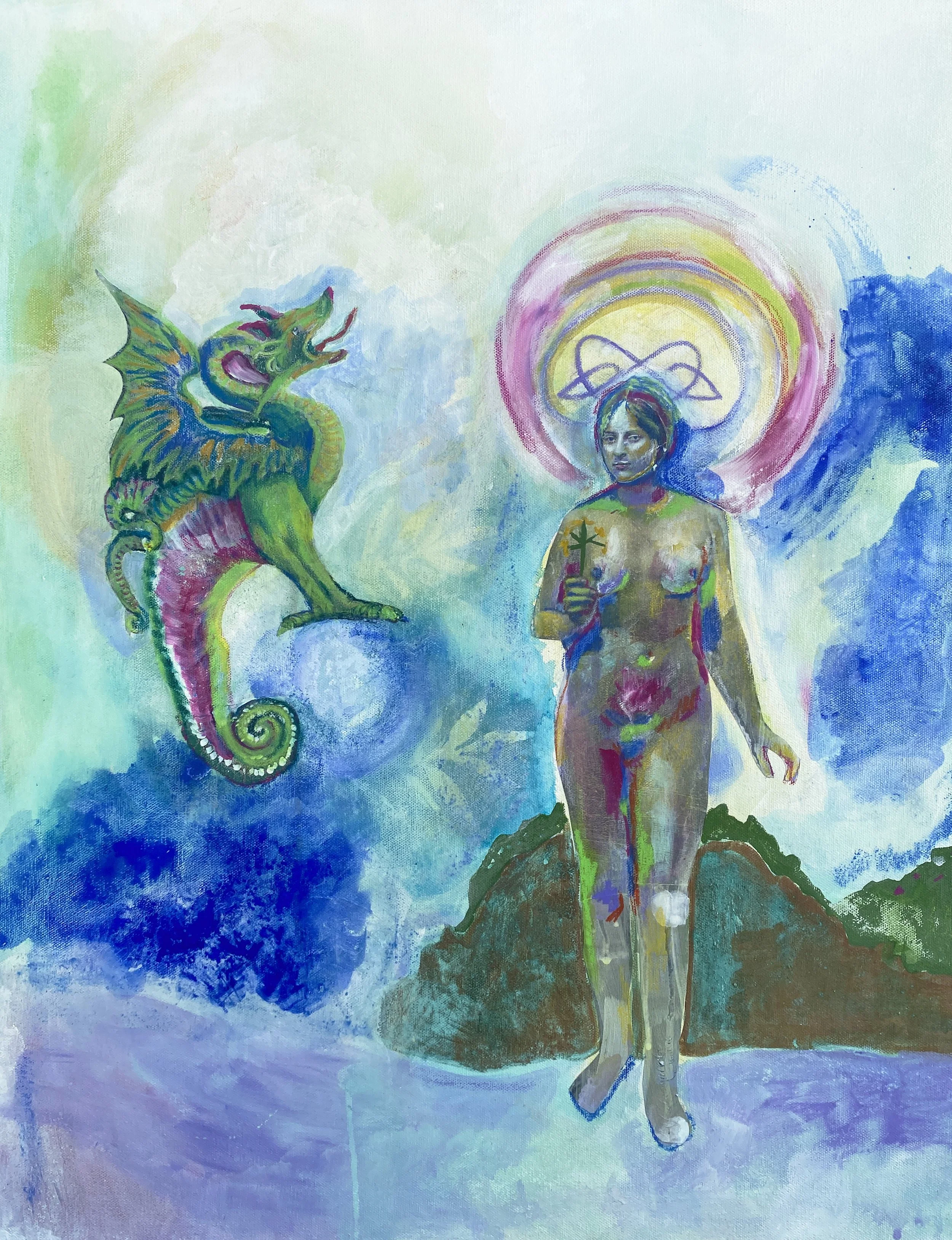 In the Key of Venus 2, 2026, Mixed Media on Canvas