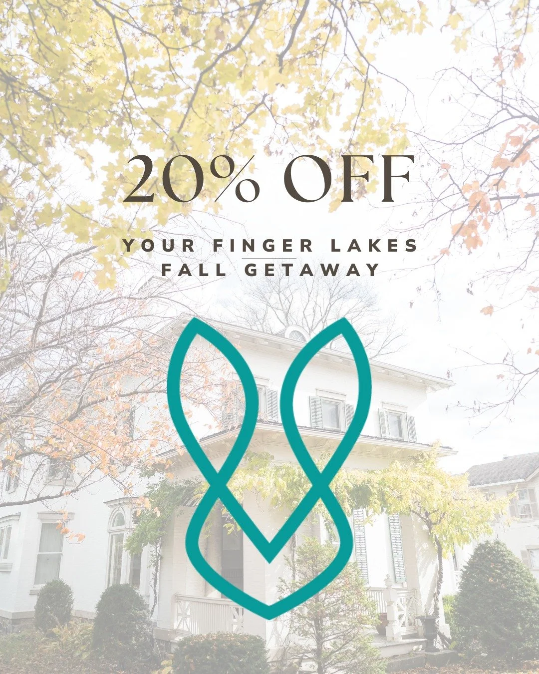 🍂 Cozy season is calling &mdash; and the Finger Lakes are putting on a show. From crisp mornings by the water to trails lined with gold and crimson leaves, fall here feels like magic.

Now through December 27, save 20% on your two-night (or longer!)
