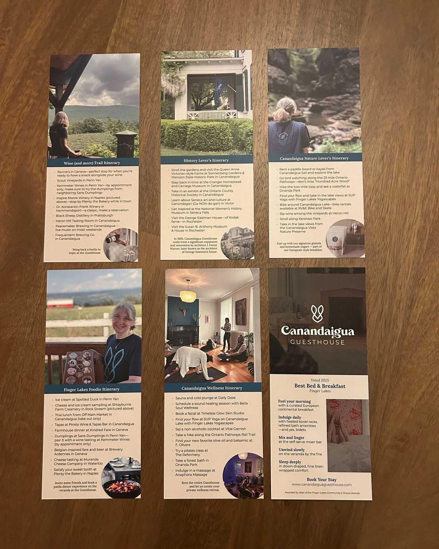 Are the finger lakes calling, but you don't know what they're saying? Our new itinerary rack cards are designed to take the guess work out of planning your vacation. With five to choose from&mdash;wine (and more) trail, history lovers, nature lovers,