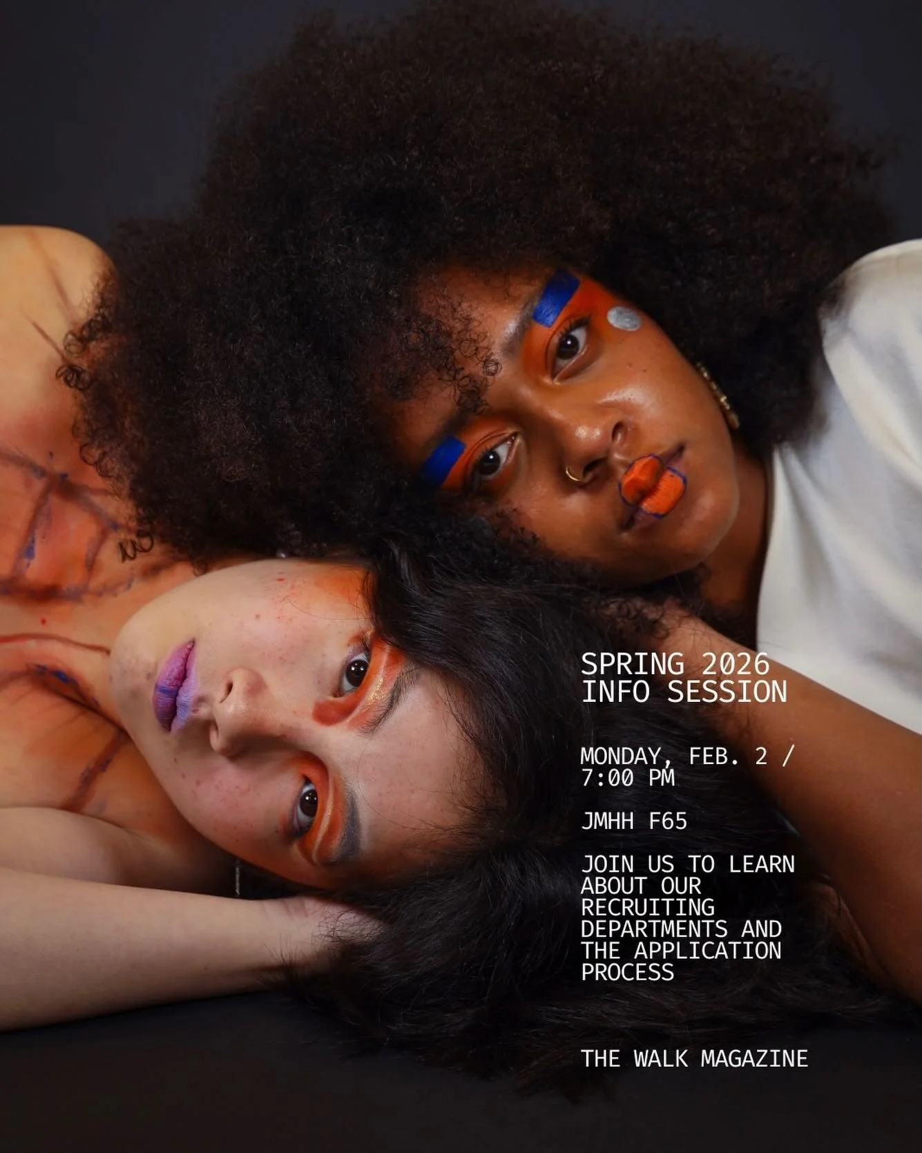 Interested in joining The WALK this spring? Join us for our info session this MONDAY, FEB. 2 @ 7:00 PM in JMHH F65 to meet our department directors and hear about our open positions. See you all there 🖤