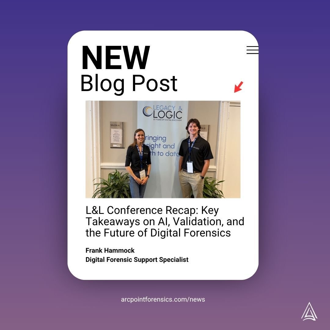 📸 Behind the scenes at the Oxygen Forensics Conference!

We had an amazing time connecting with experts, exploring new tools, and capturing the pulse of mobile &amp; IoT forensics.

Check out our full blog for all the insights 👉 www.arcpointforensi