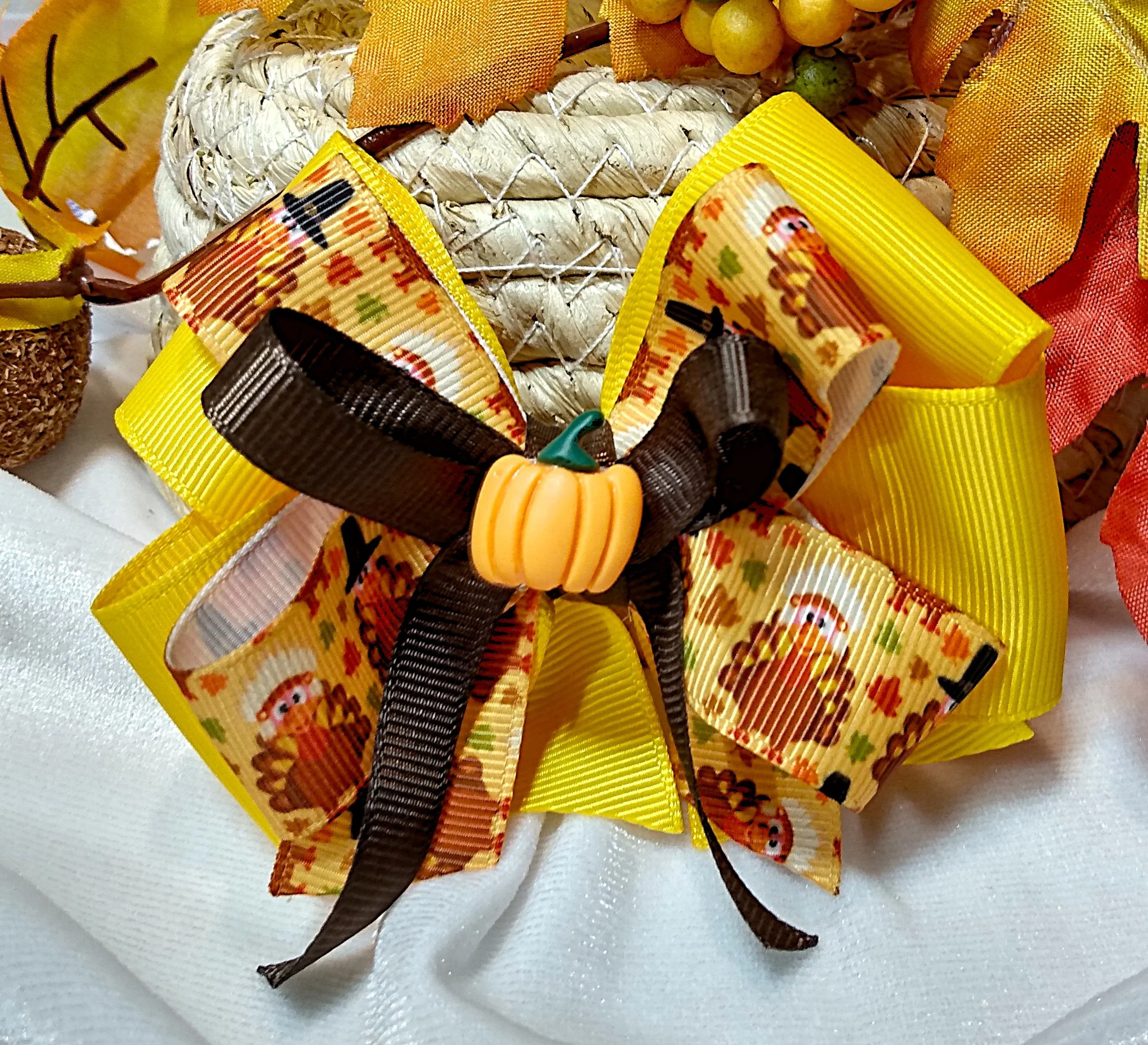 Turkey Harvest Hair Bow