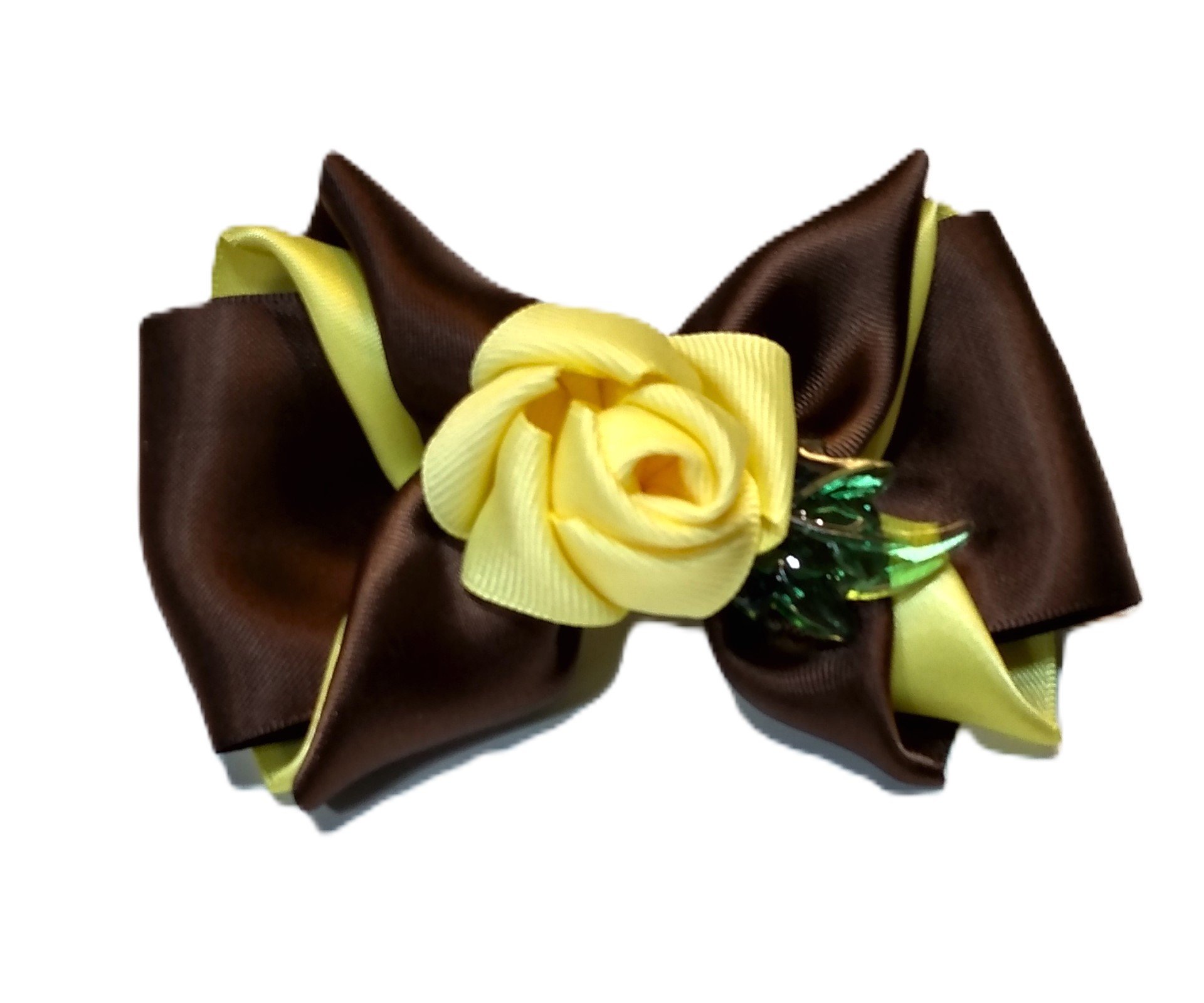 Yellow Rose Hair Bow