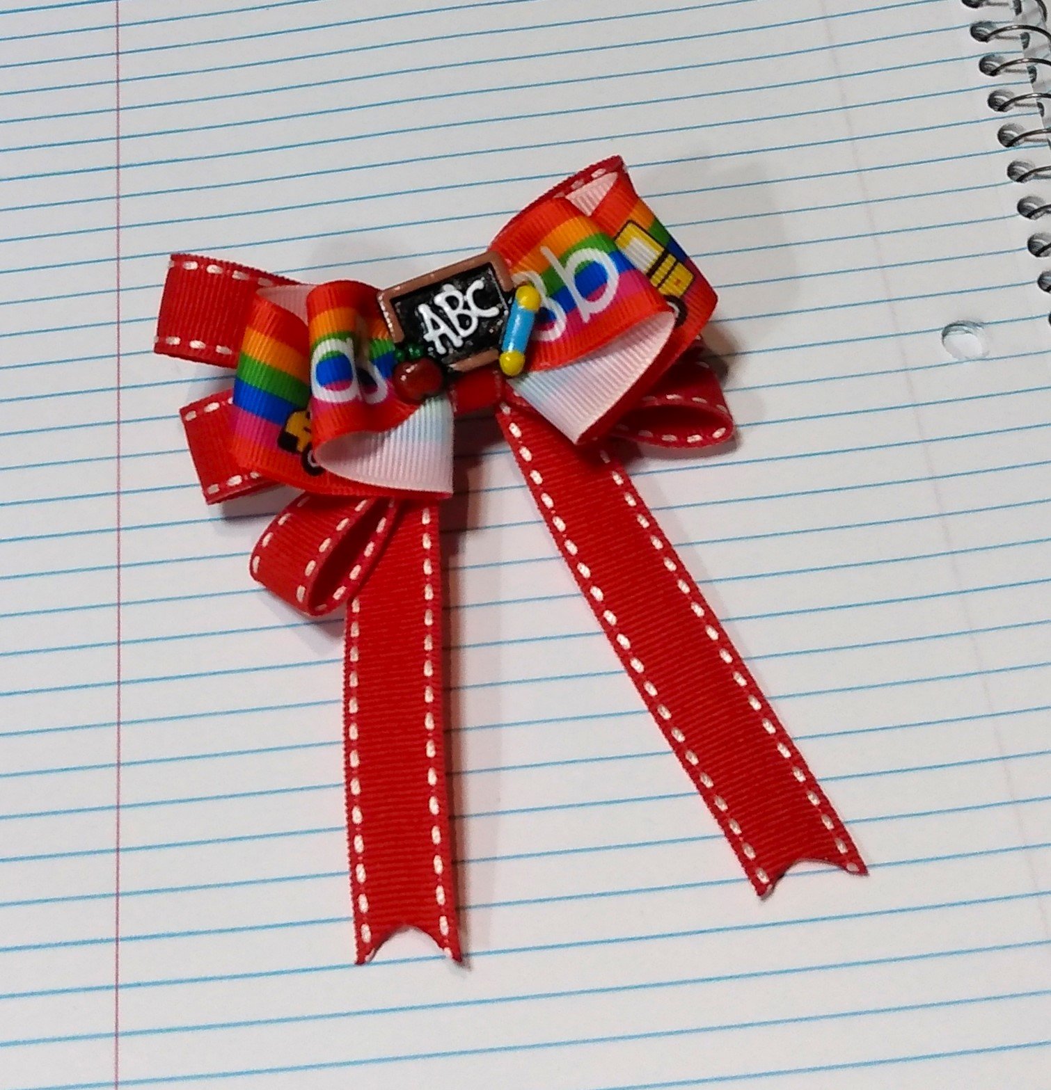 Little Red School Bow