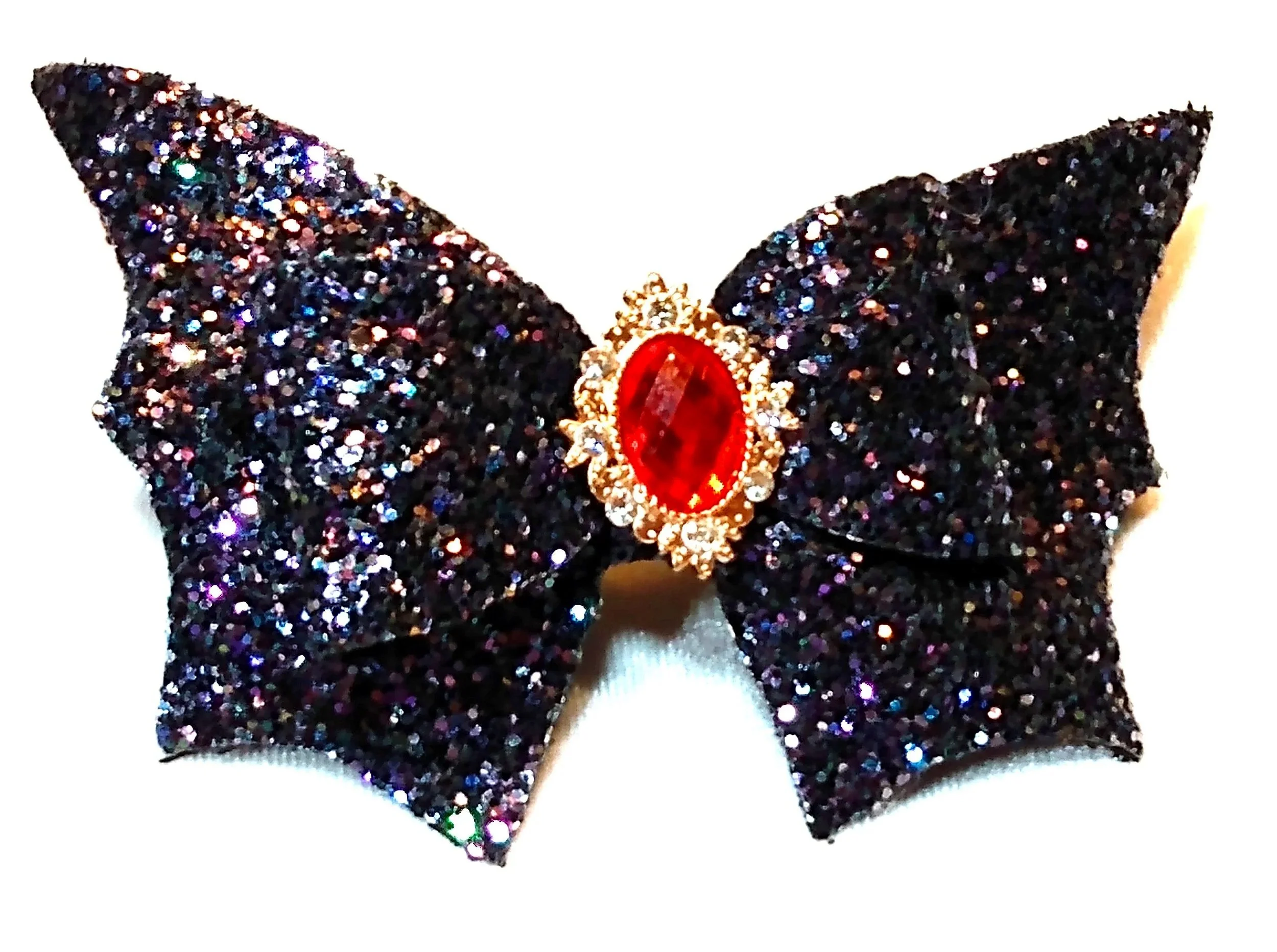 Midnight Sparkle Bat Hair Bow