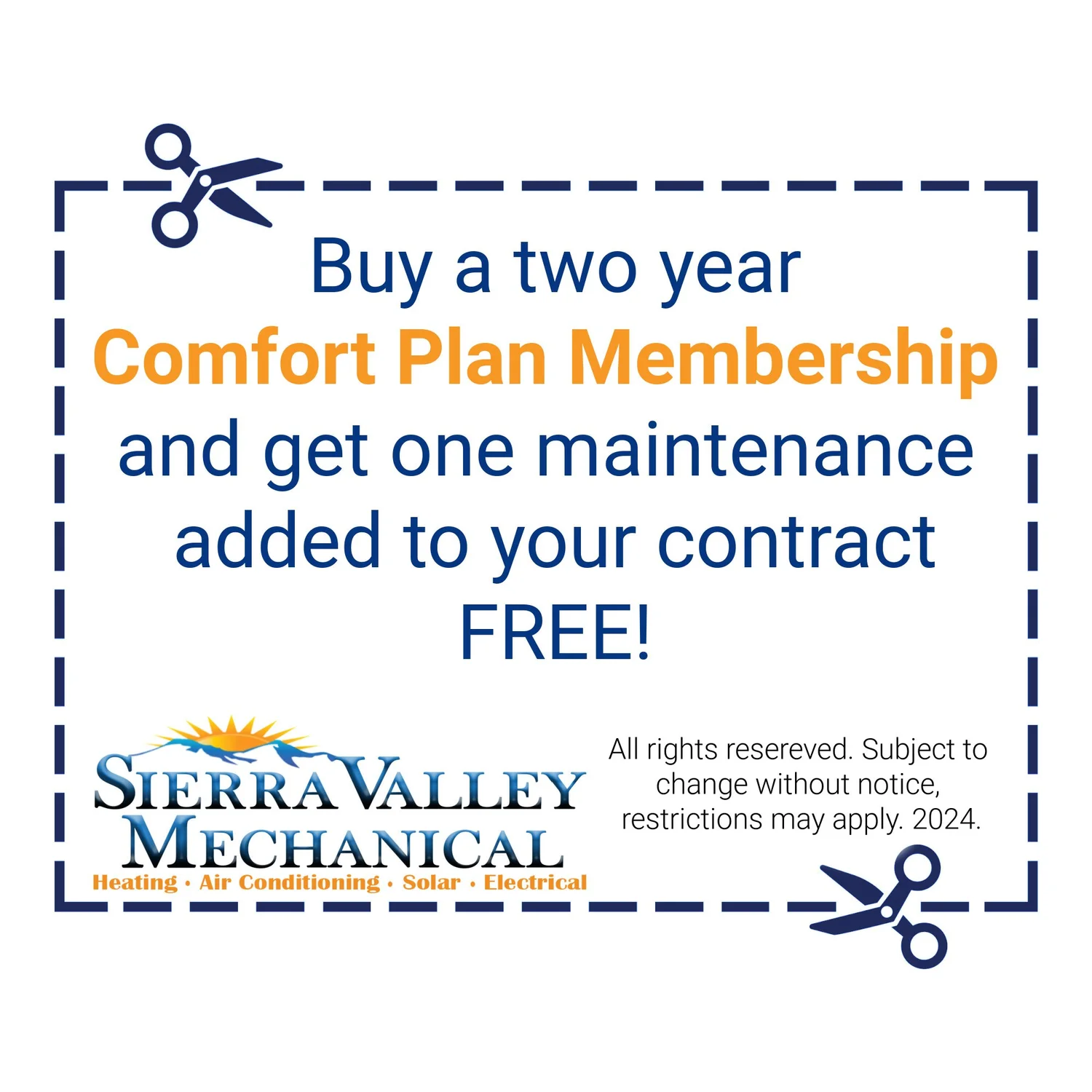 Coupons — Sierra Valley Mechanical