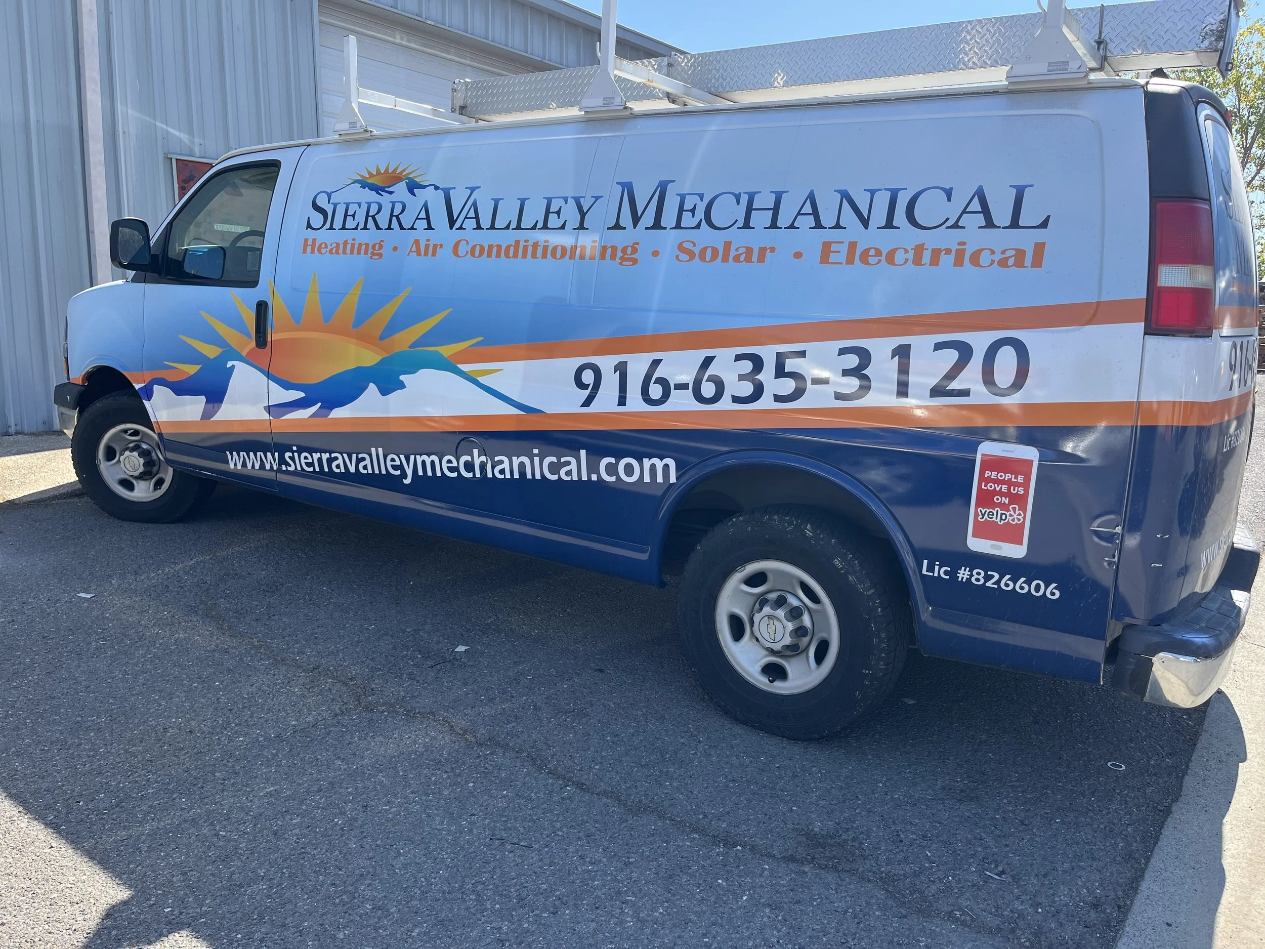 Heat and Air Conditioning repair van