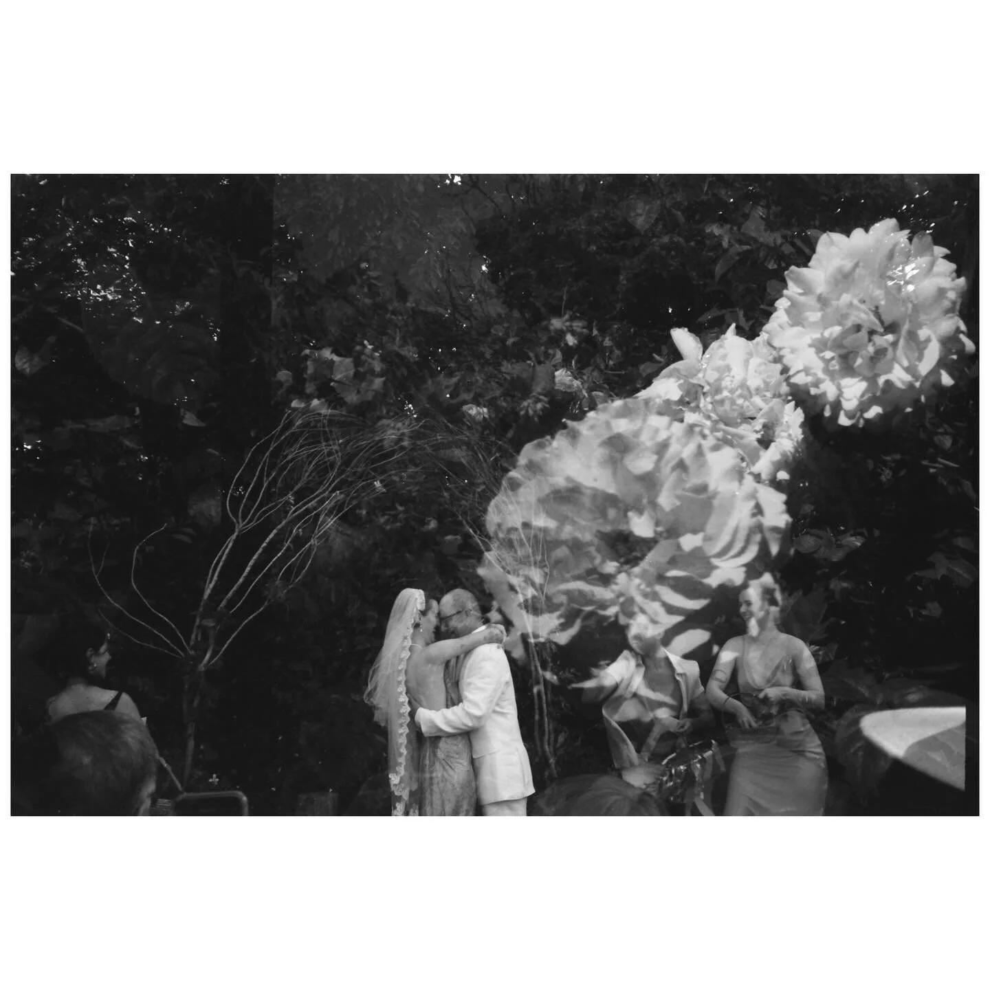 @sarahrbaker came down from Portland to visit our family this last weekend. I never posted these pictures from her backyard wedding last summer, but thought these #DoubleExposures using flowers from her yard were pretty neat.