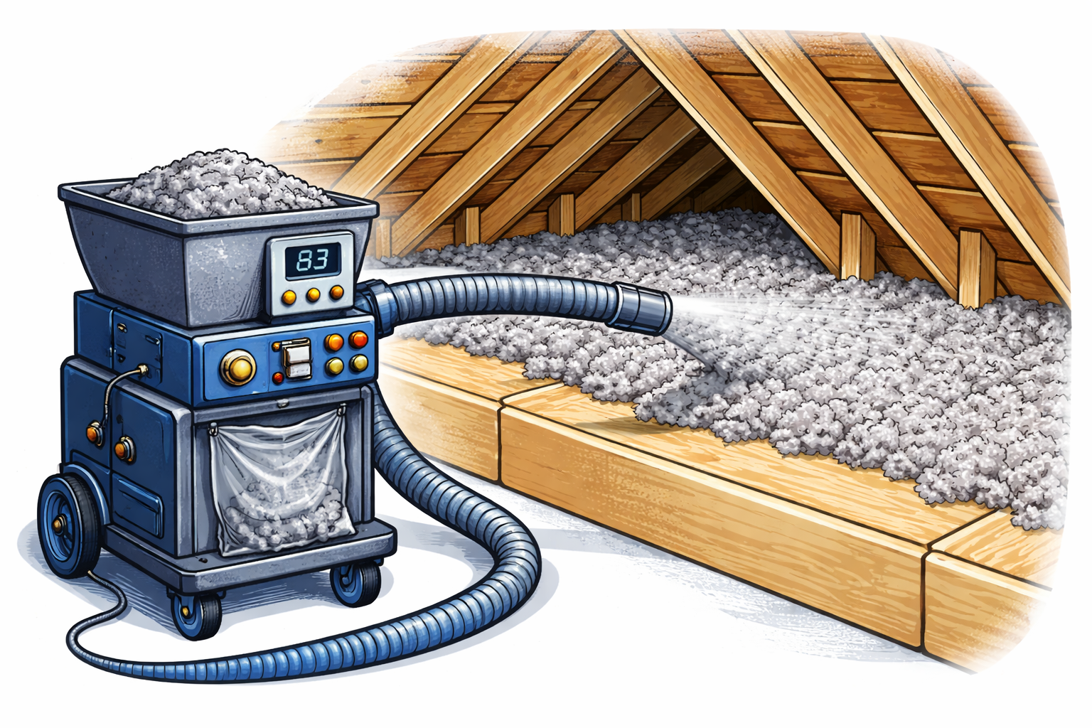 Blown Cellulose / Fiberglass