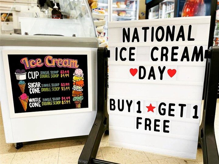 SUNDAY 7/16 is National Ice Cream Day! Buy 1 - Get 1 FREE. 

To our First Responders, please skip the buy &amp; head straight for the FREE. This one is on us. 

Thank you to all of our customers!