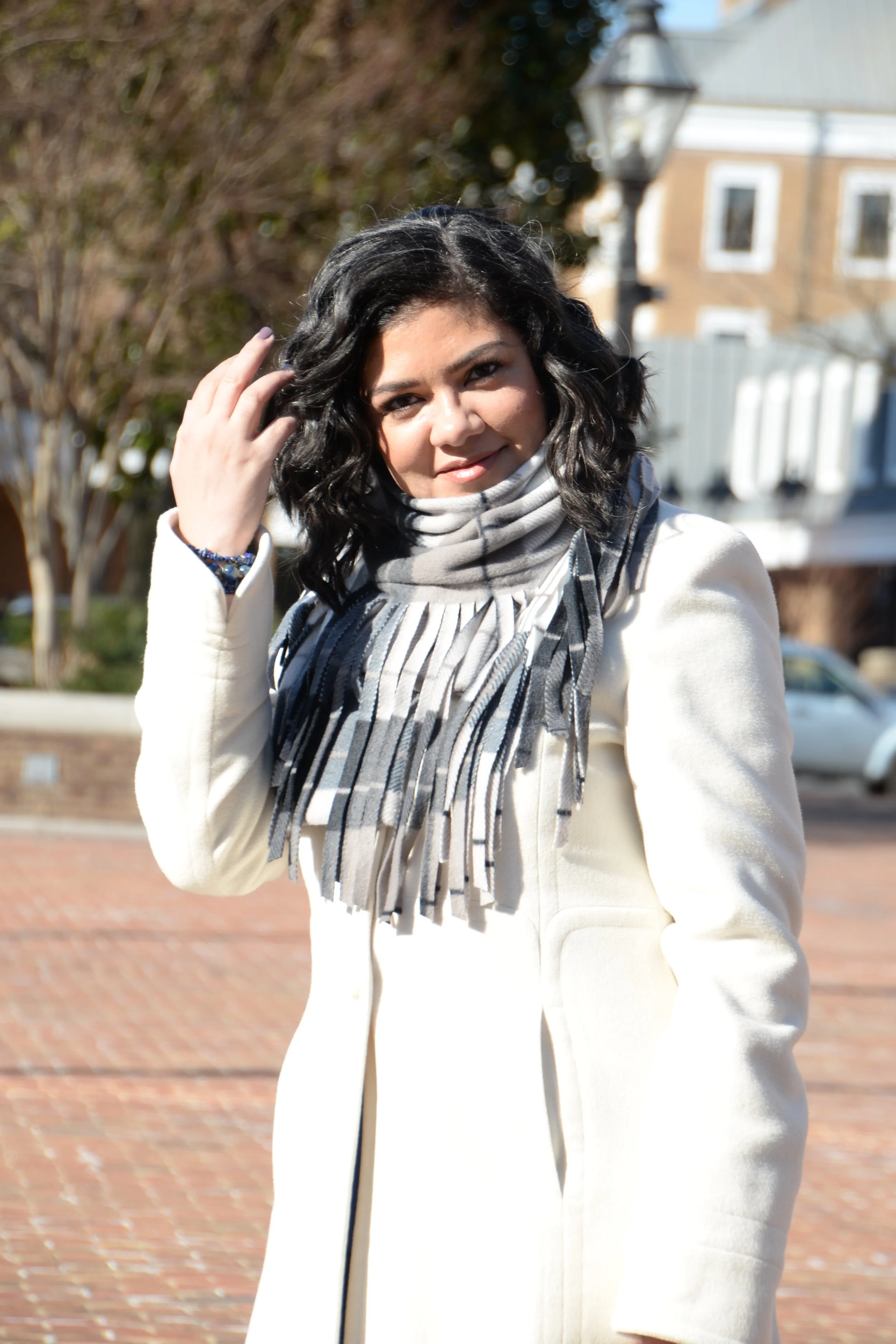 Polar Fleece Fringed Scarf