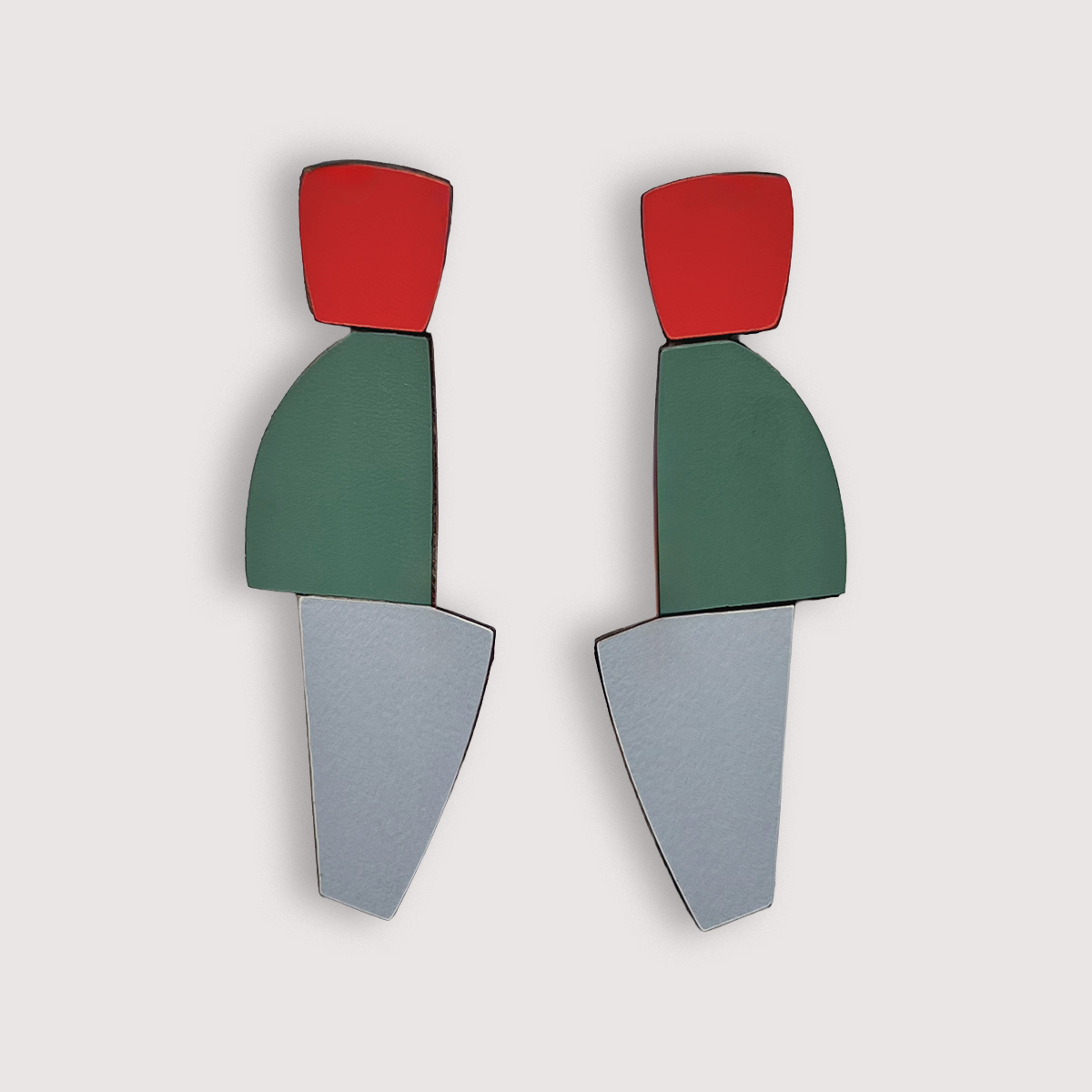 Radost Earrings | Stacked Formica Statement Earrings