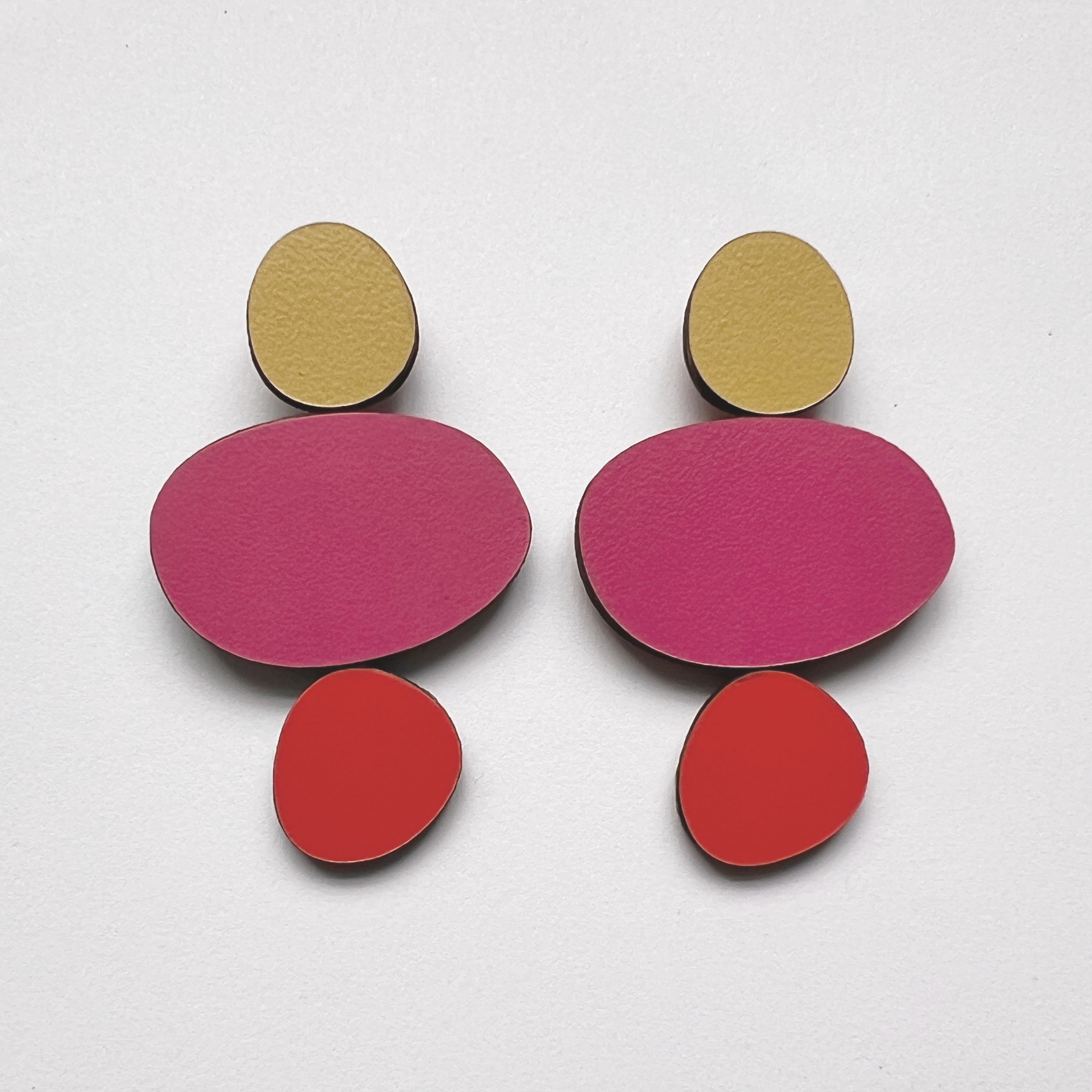 Vivaz | Colourful Formica and Wood Statement Earrings