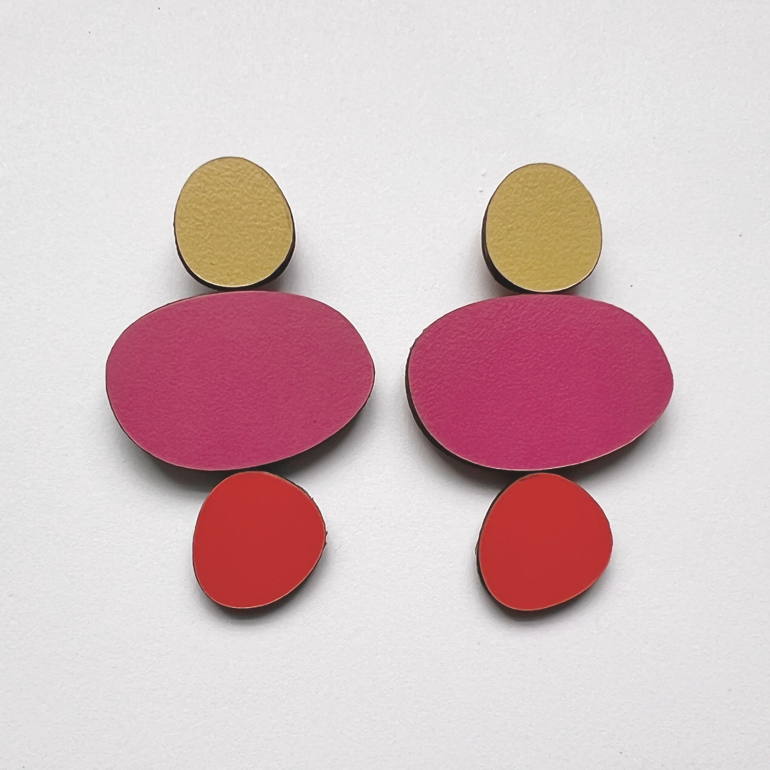 Vivaz | Colourful Formica and Wood Statement Earrings