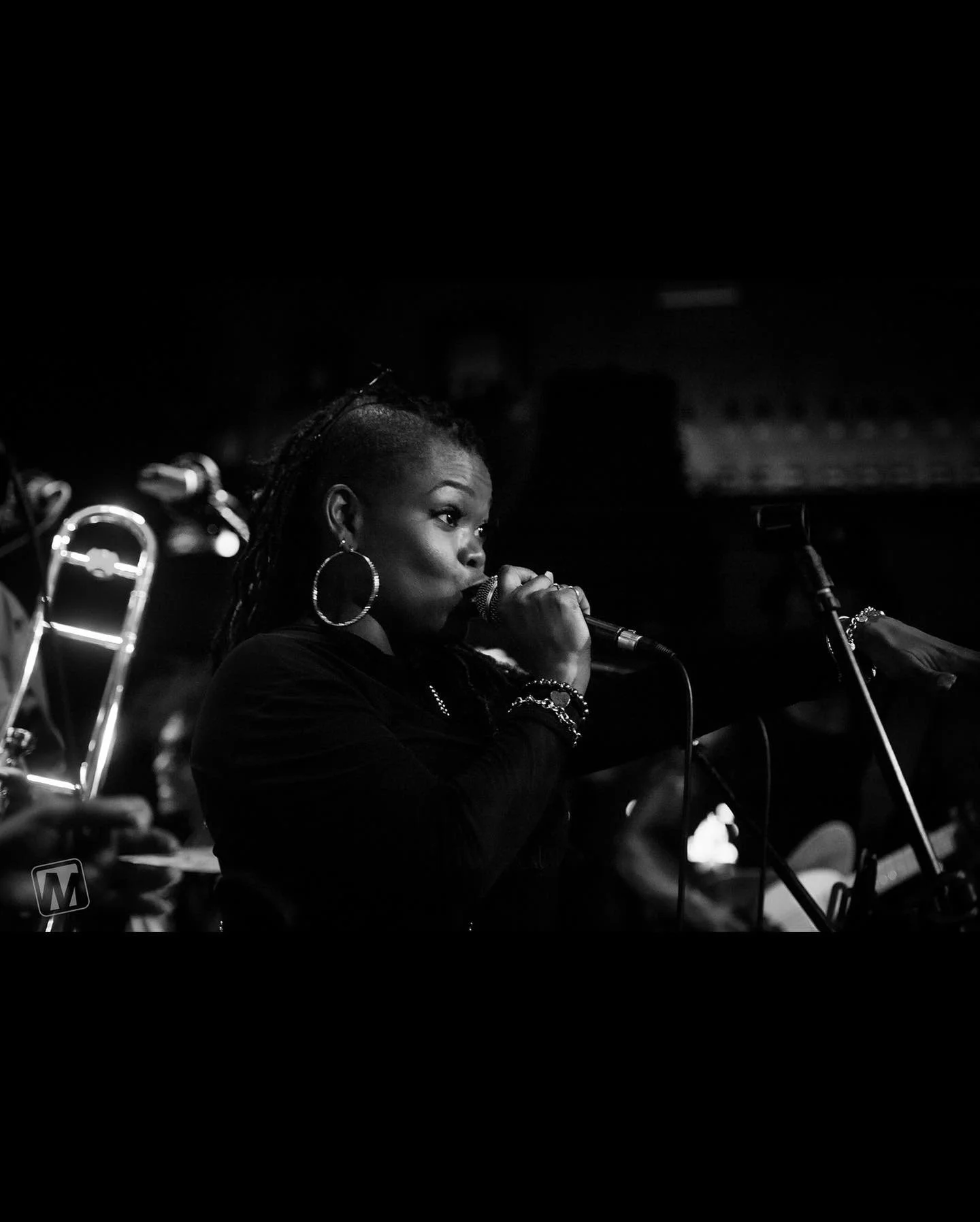 Tiffany Monique performing with band