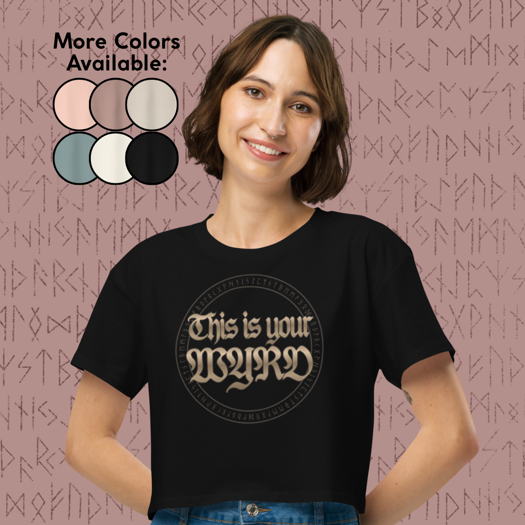 Wyrd Crop Top (Light Lettering)