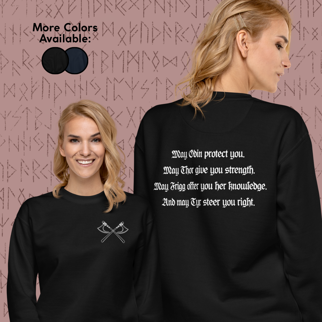Aesir Blessing Sweatshirt (White Lettering)