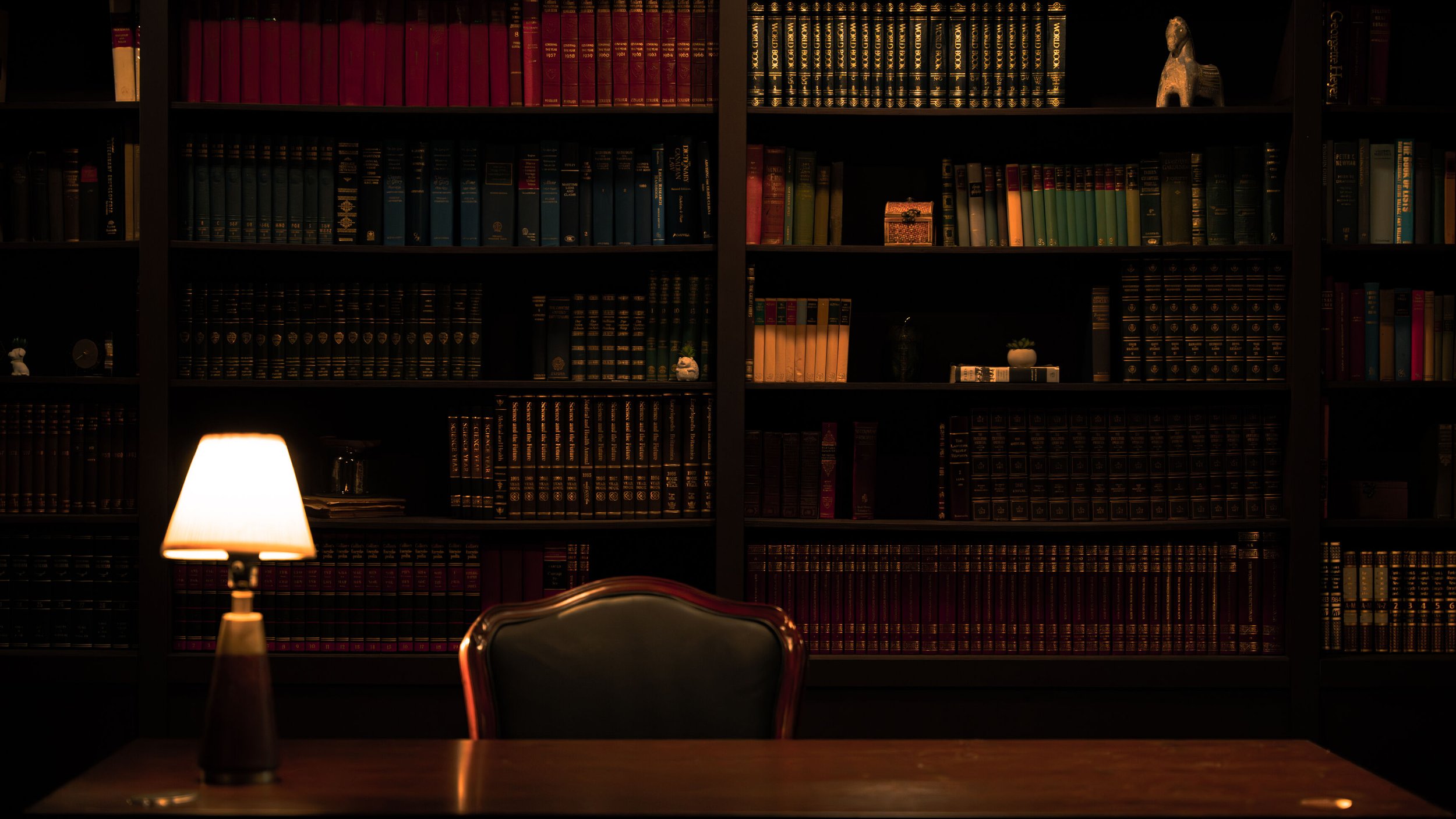 Step back in time with our classic library setting.
