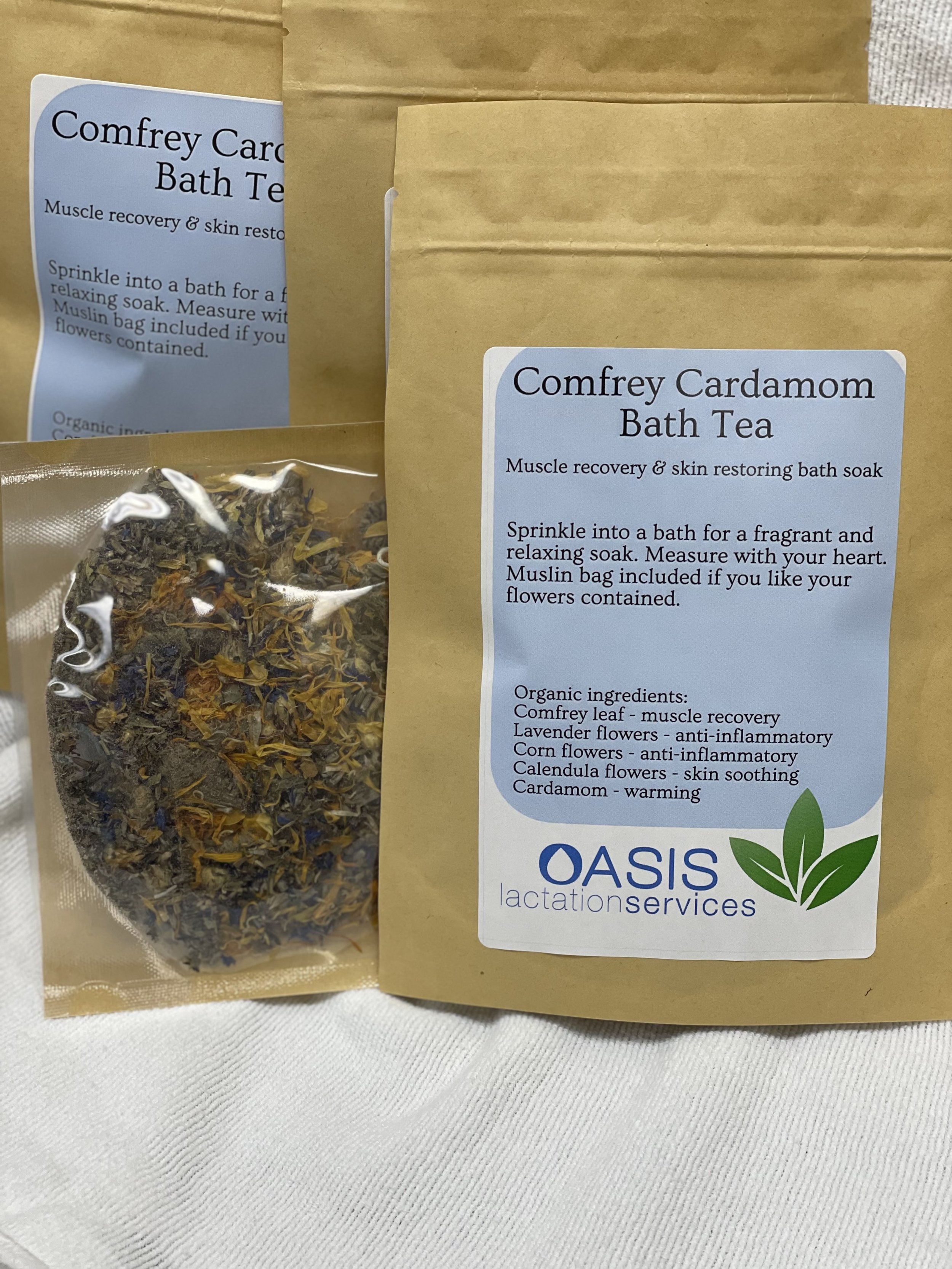 Comfrey Cardamom Bath Tea
