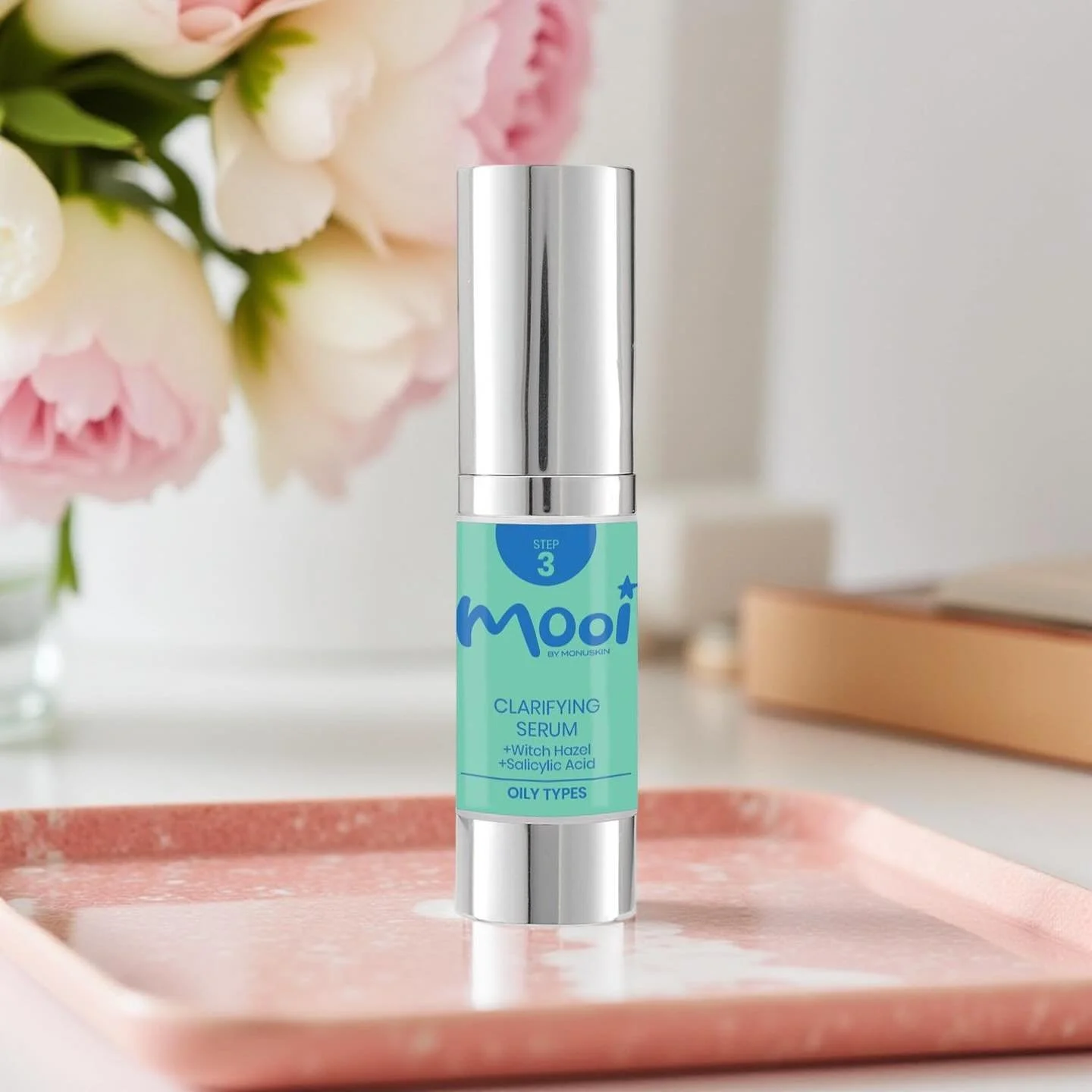 Congested pores? Persistent Breakouts? The Clarifying Serum is the perfect solution to get your skin back on track! #mooiglow #teenskincare #teenskincareproducts