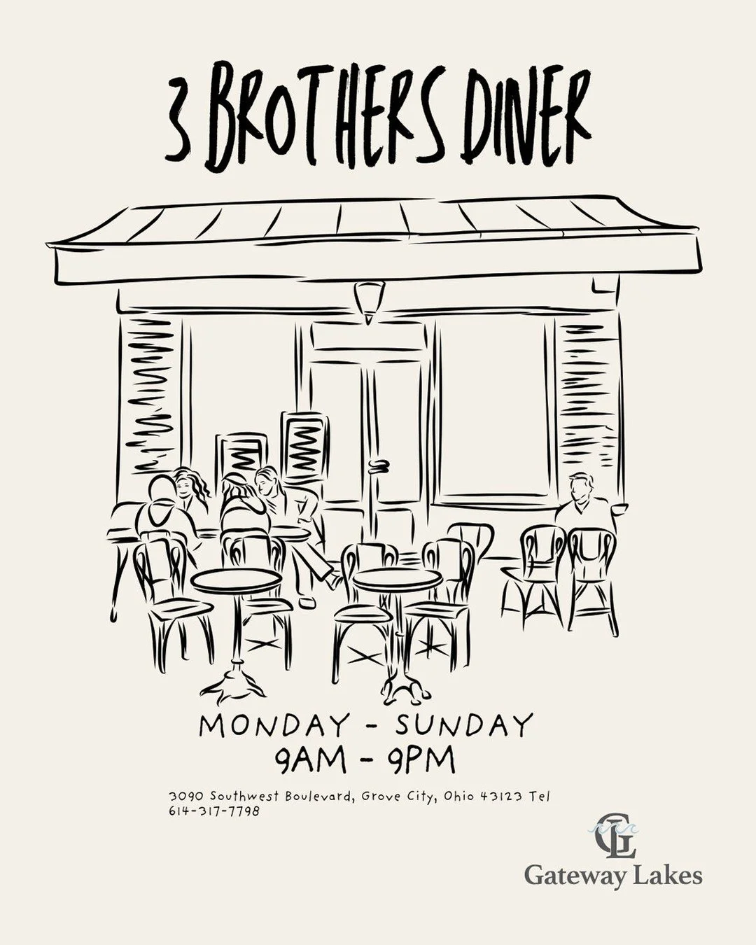 🌮Gateway Lakes Local Spotlight! 🍔

Looking for your next favorite local restaurant? 
Our team at Gateway Lakes recommends checking out 3 Brothers Diner right here in Grove City! ✨
Whether you're craving flavorful Mexican dishes, classic American co