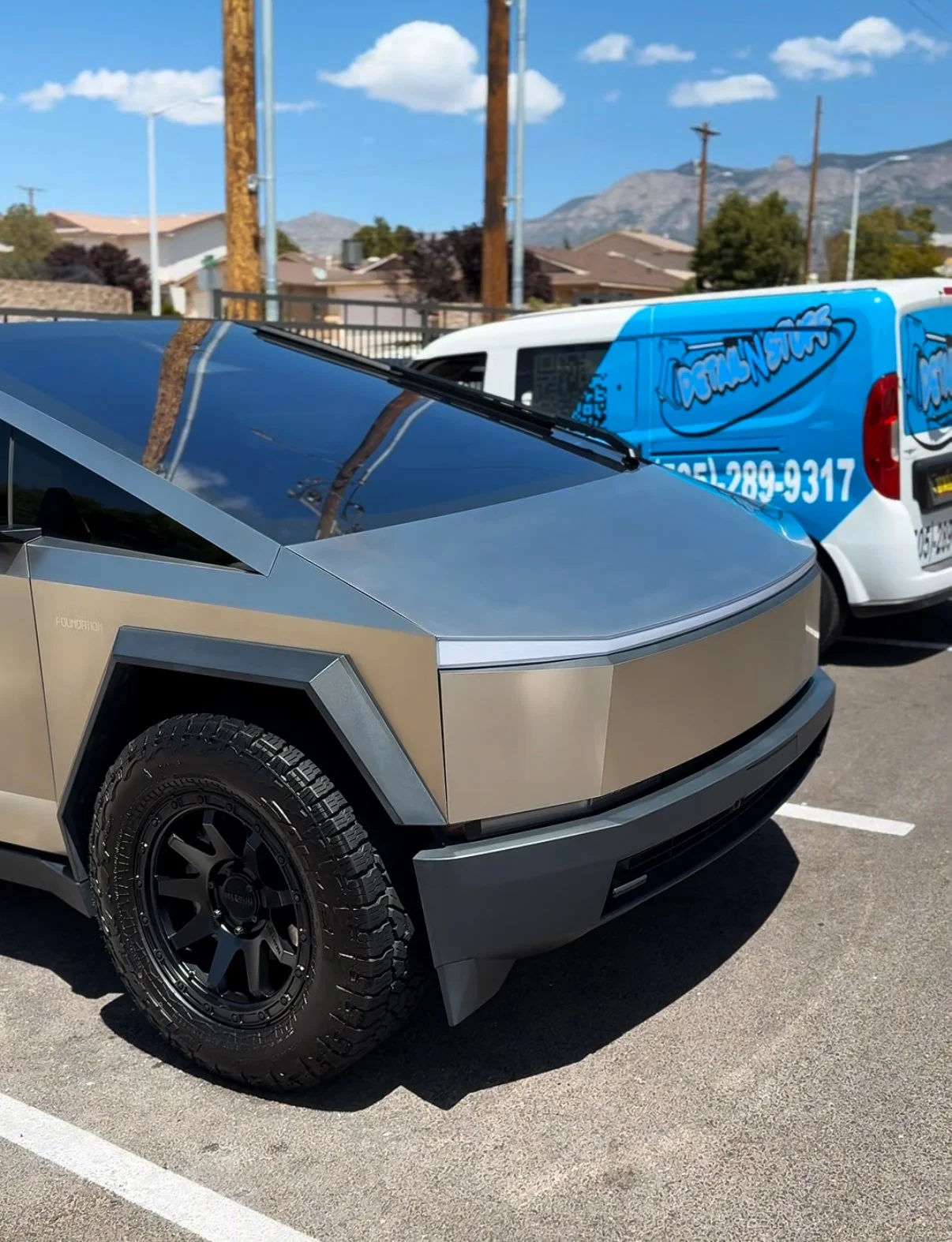 Tesla Cybertruck after a full detail