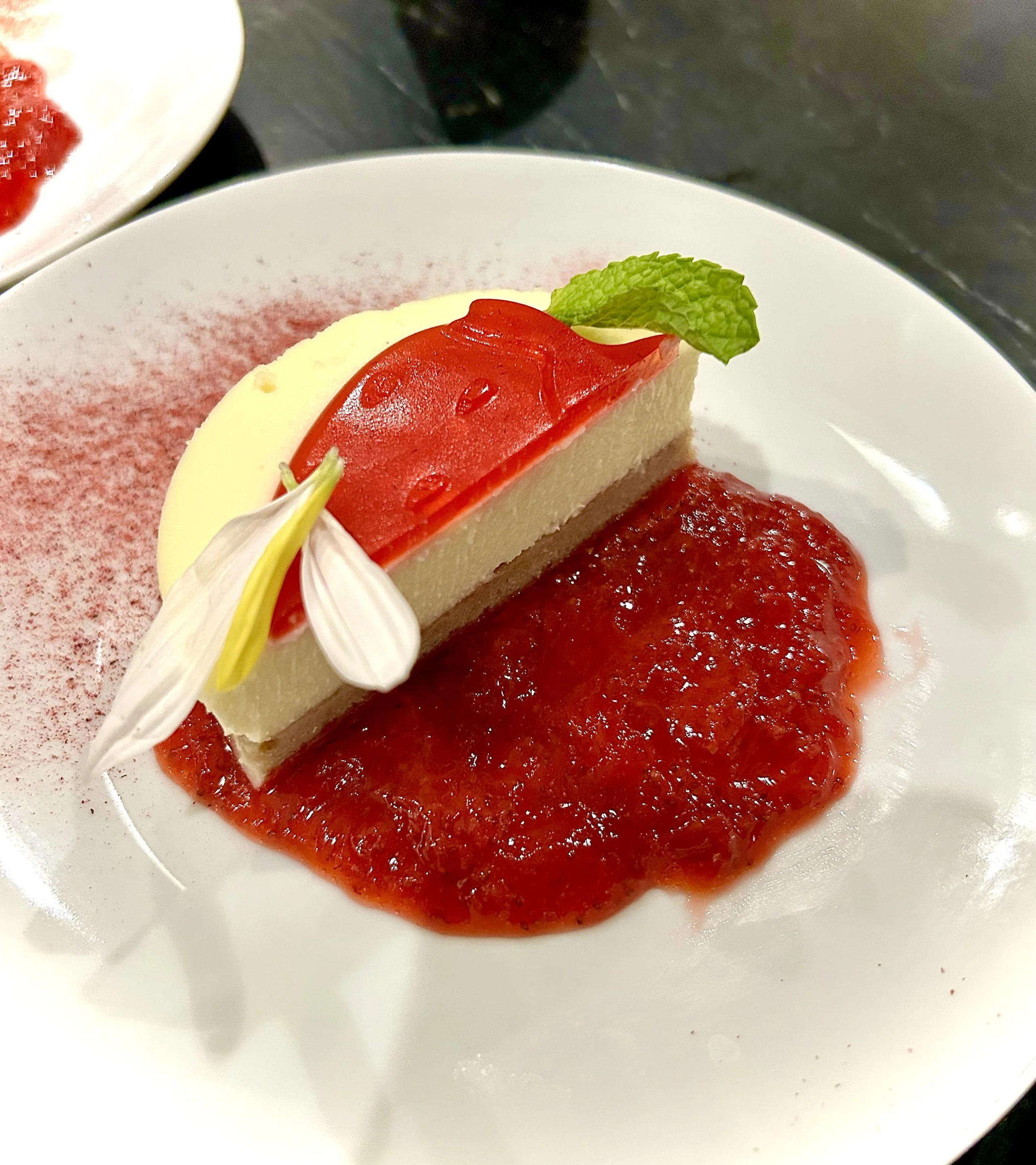Strawberry Goat Cheesecake