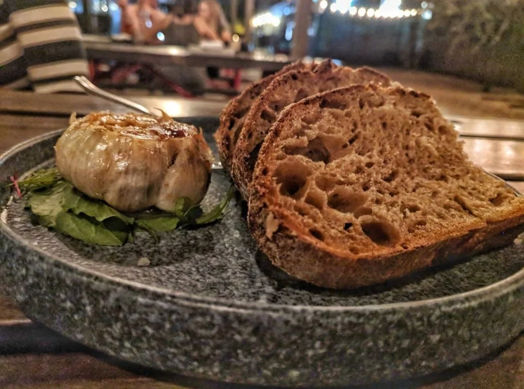 Mixed Grain Sourdough, Roasted Garlic