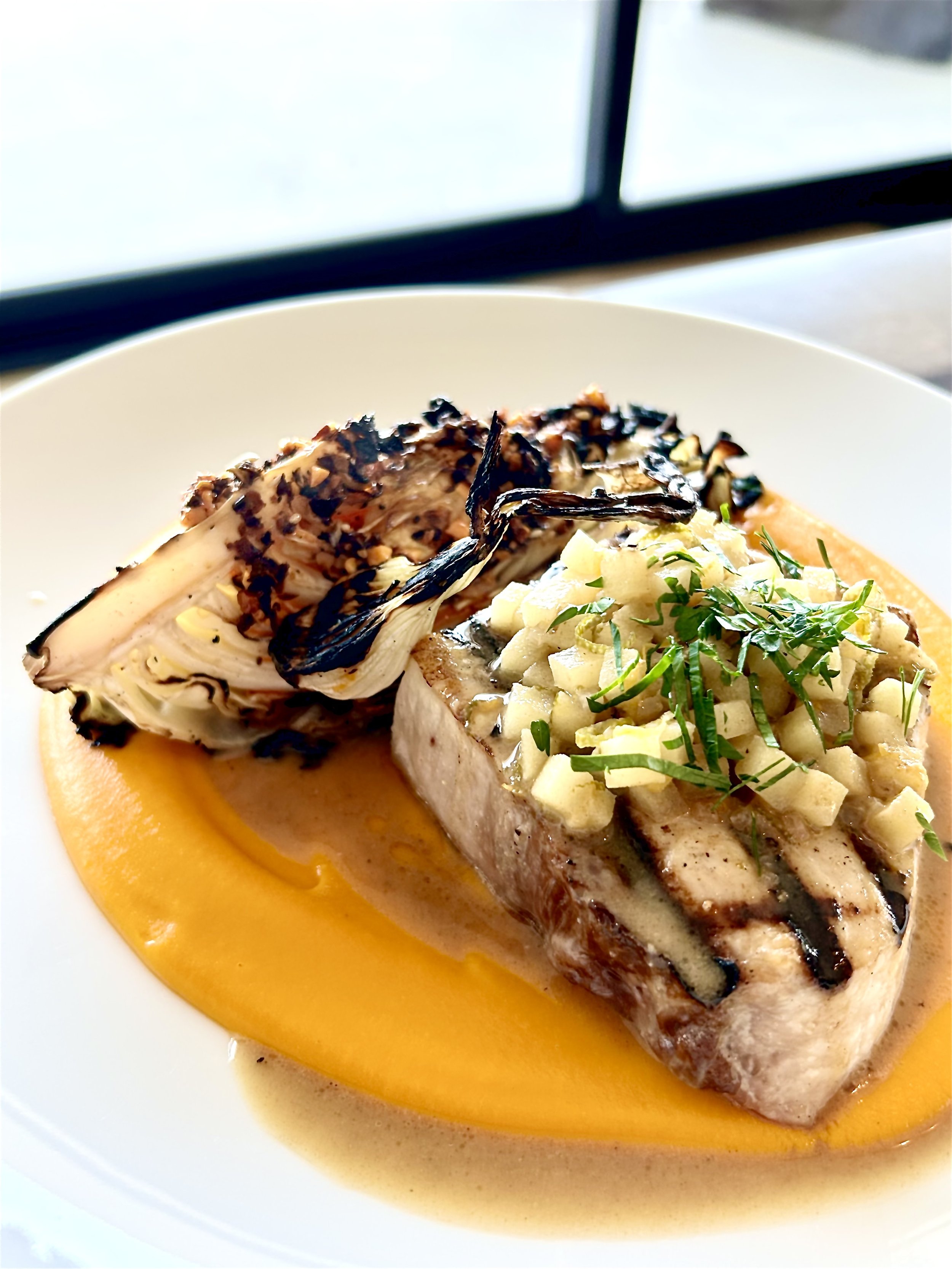 Swordfish, Cabbage, Green Apple