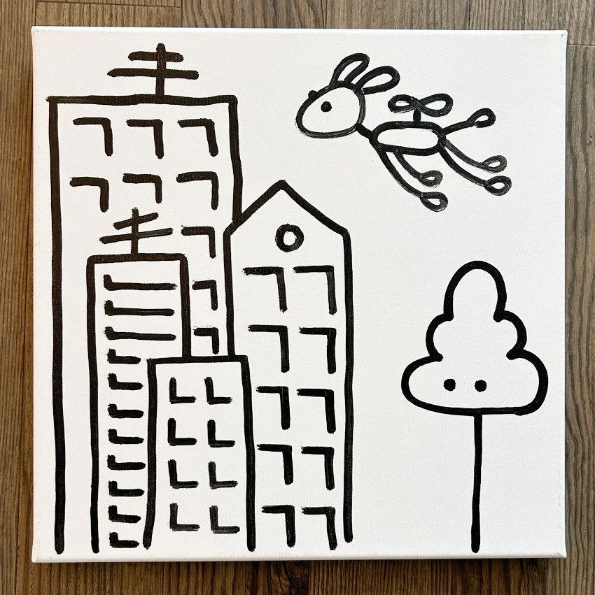 Leinwand 35x35 cm // stadthund