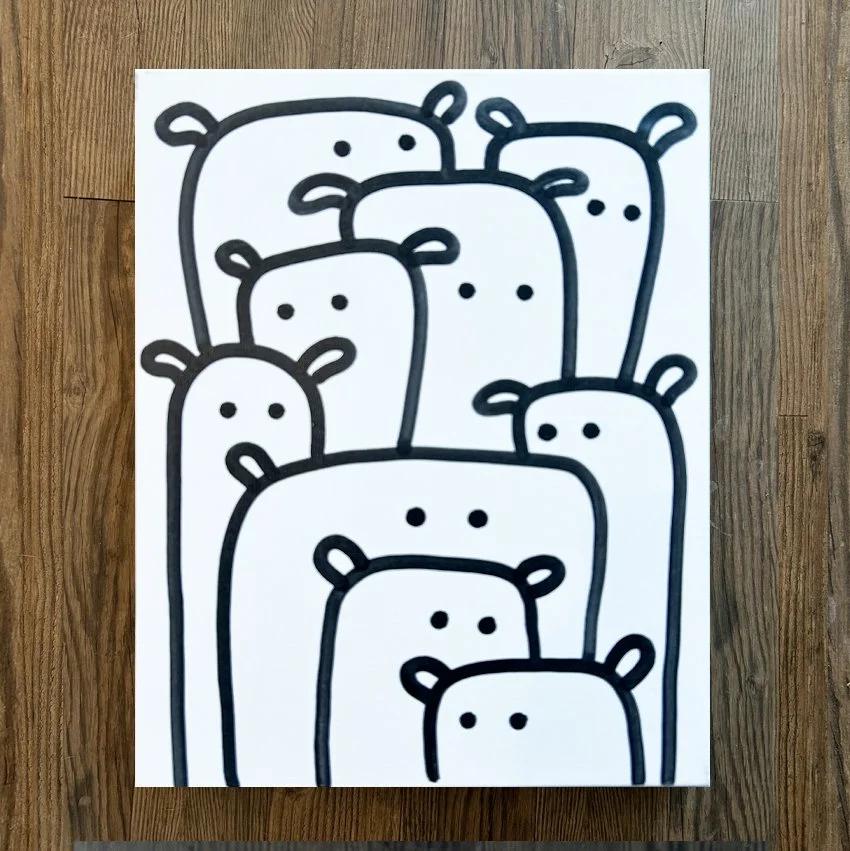 Leinwand 40x50 cm // dinger