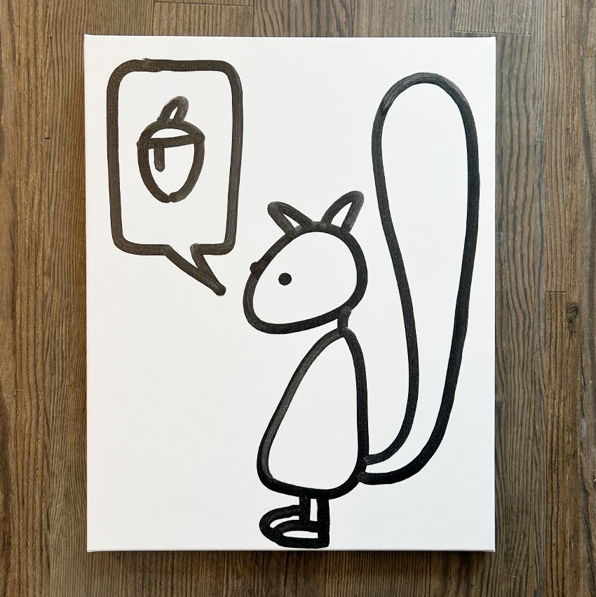 Leinwand 40x50 cm // eichhörnchen