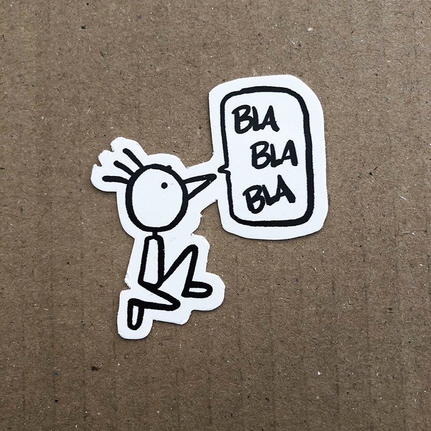 Sticker // bla bla bla // vogel