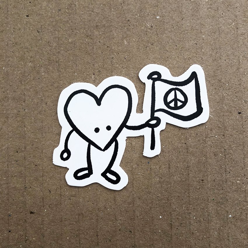 Sticker // peace // herz