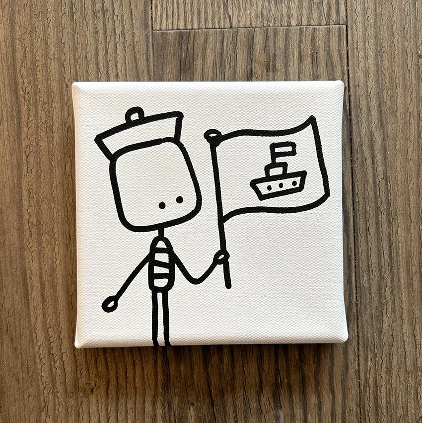 Leinwand 13x13 cm // seemaen & boot