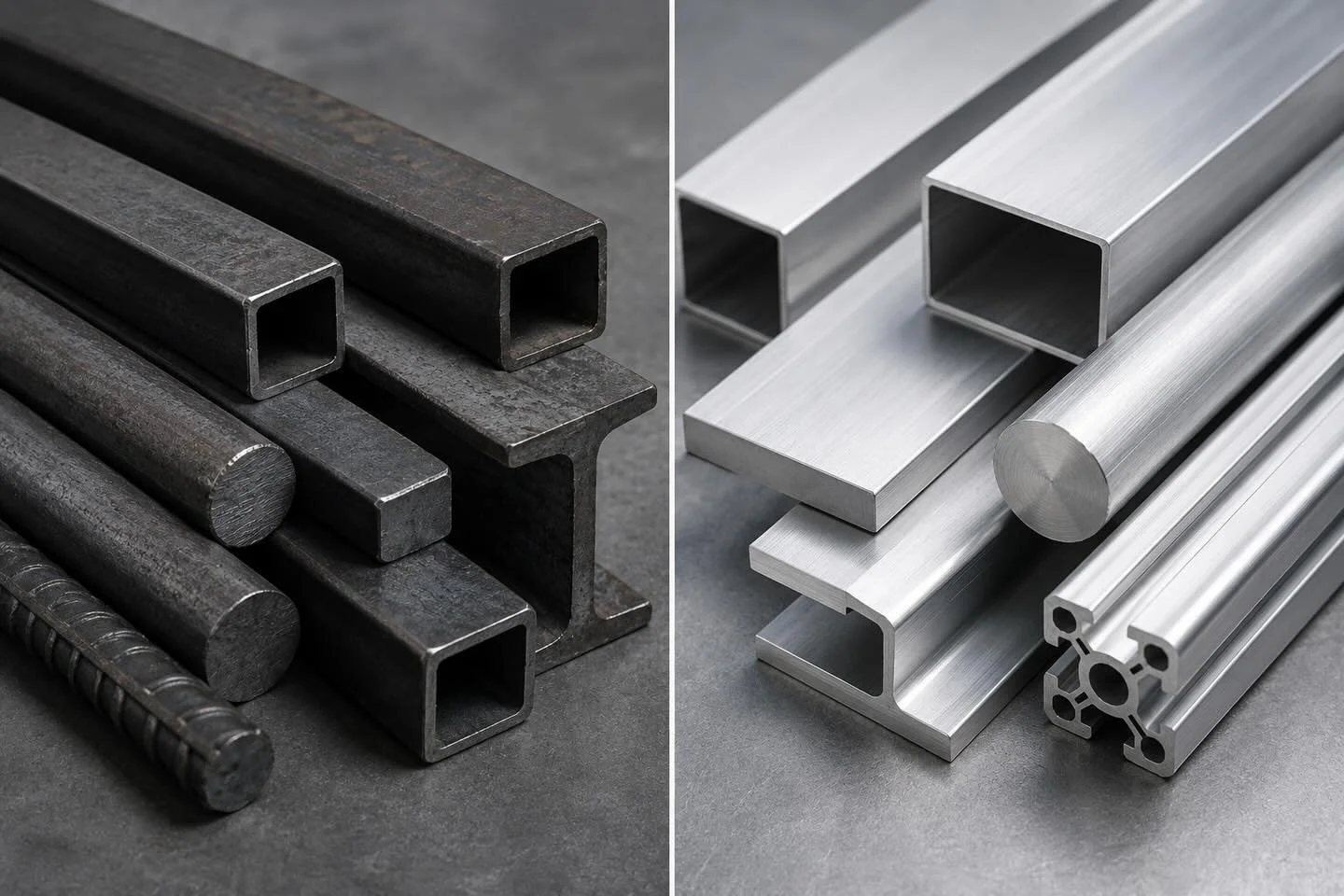 🔩 Steel vs. Aluminum: What&rsquo;s the Difference? 🔩

Both steel and aluminum are excellent materials, but choosing the right one depends on the project.

Steel
✔️ Strong and durable
✔️ Ideal for heavy-duty applications
✔️ Great for gates, structur