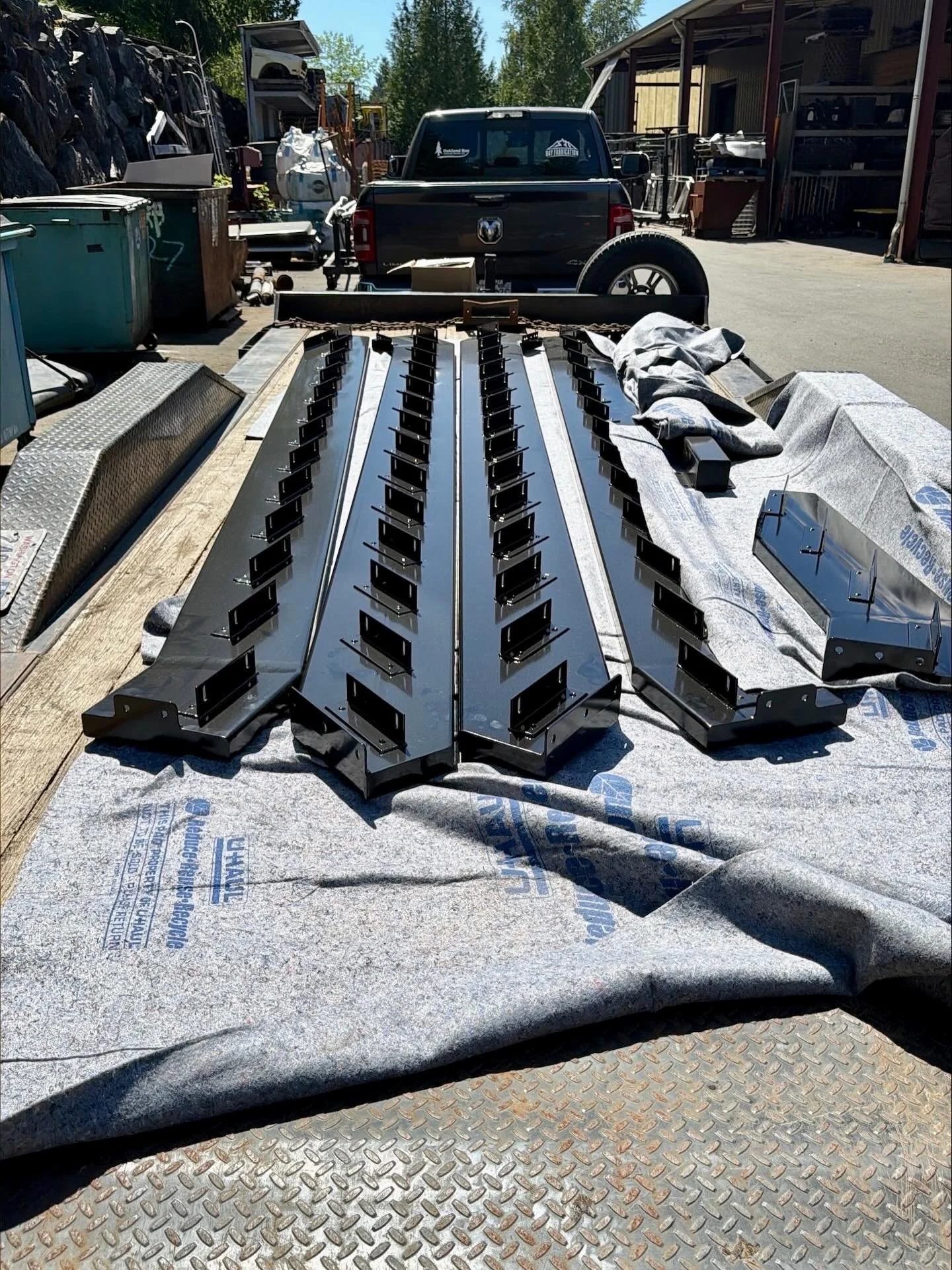 Fresh out of powder coat and ready for install. These custom stair stringers are built to last the test of time with durability, precision, and a clean finish that stands up to the elements.

Stair stringers are the structural supports that run along