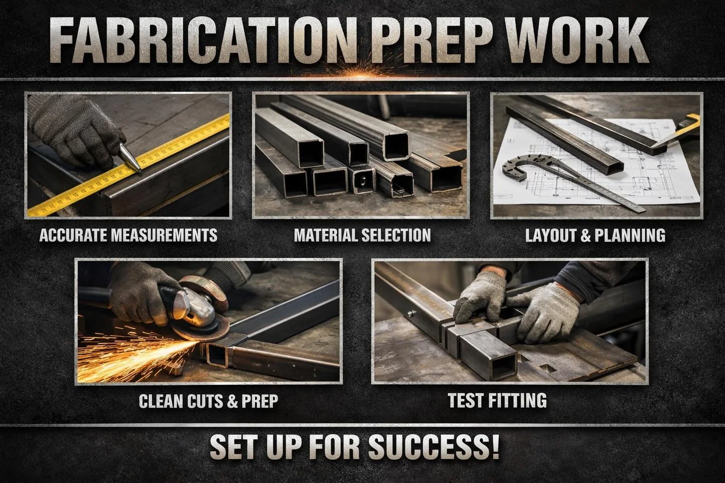🔩 Fabrication 101: Why the Prep Work Matters 🔩 

When it comes to custom metal fabrication, what happens before welding and installation is just as important as the final product.

Here&rsquo;s a quick look at the behind-the-scenes steps that set a