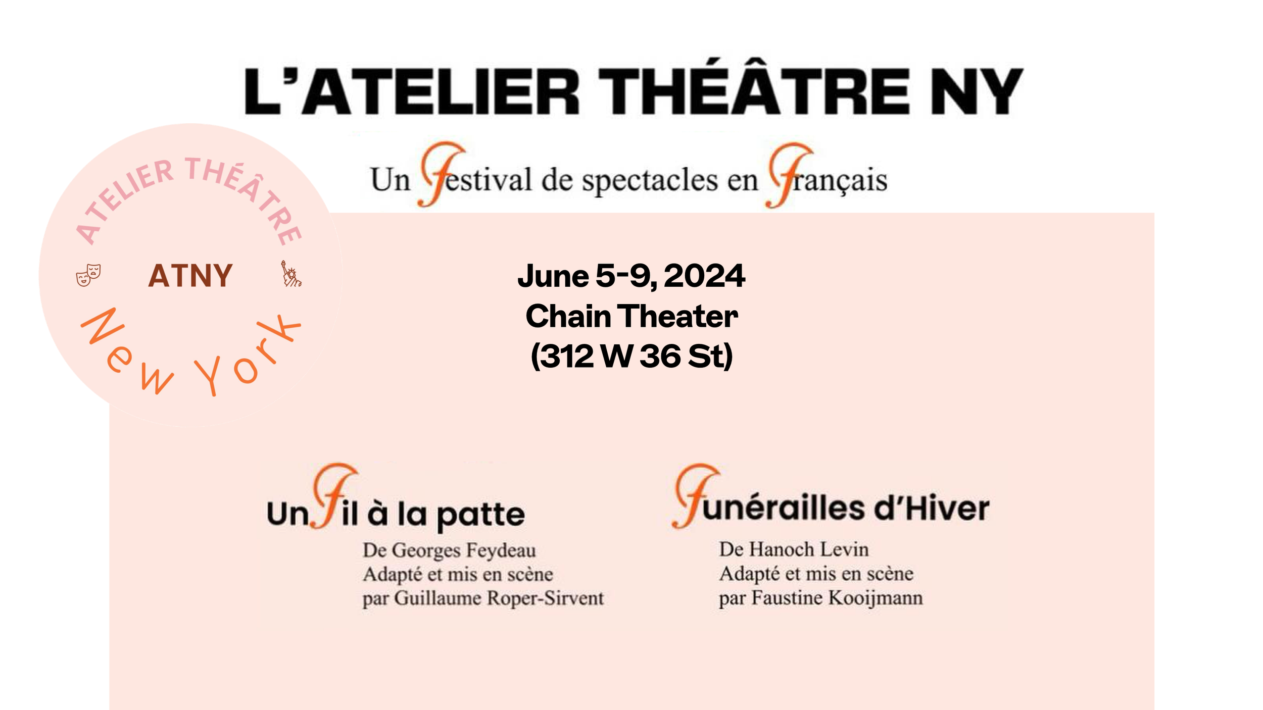 Un festival de spectacles en Français à New York