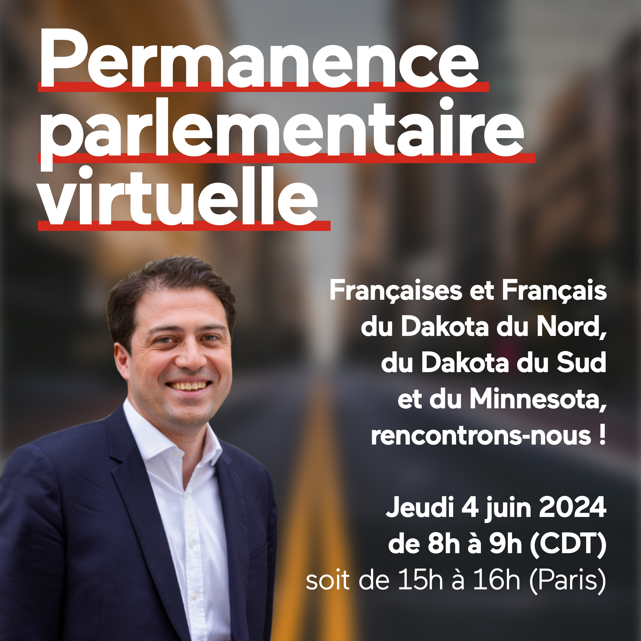 Les permanences parlementaire virtuelles pour le Dakota du Nord, le Dakota du Sud et le Minnesota
